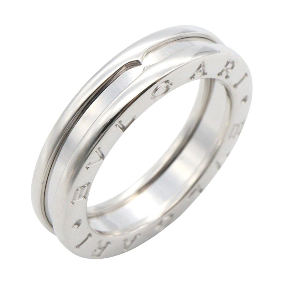 Bvlgari Silver White Gold (18K) Band Ring (Pre-Owned)