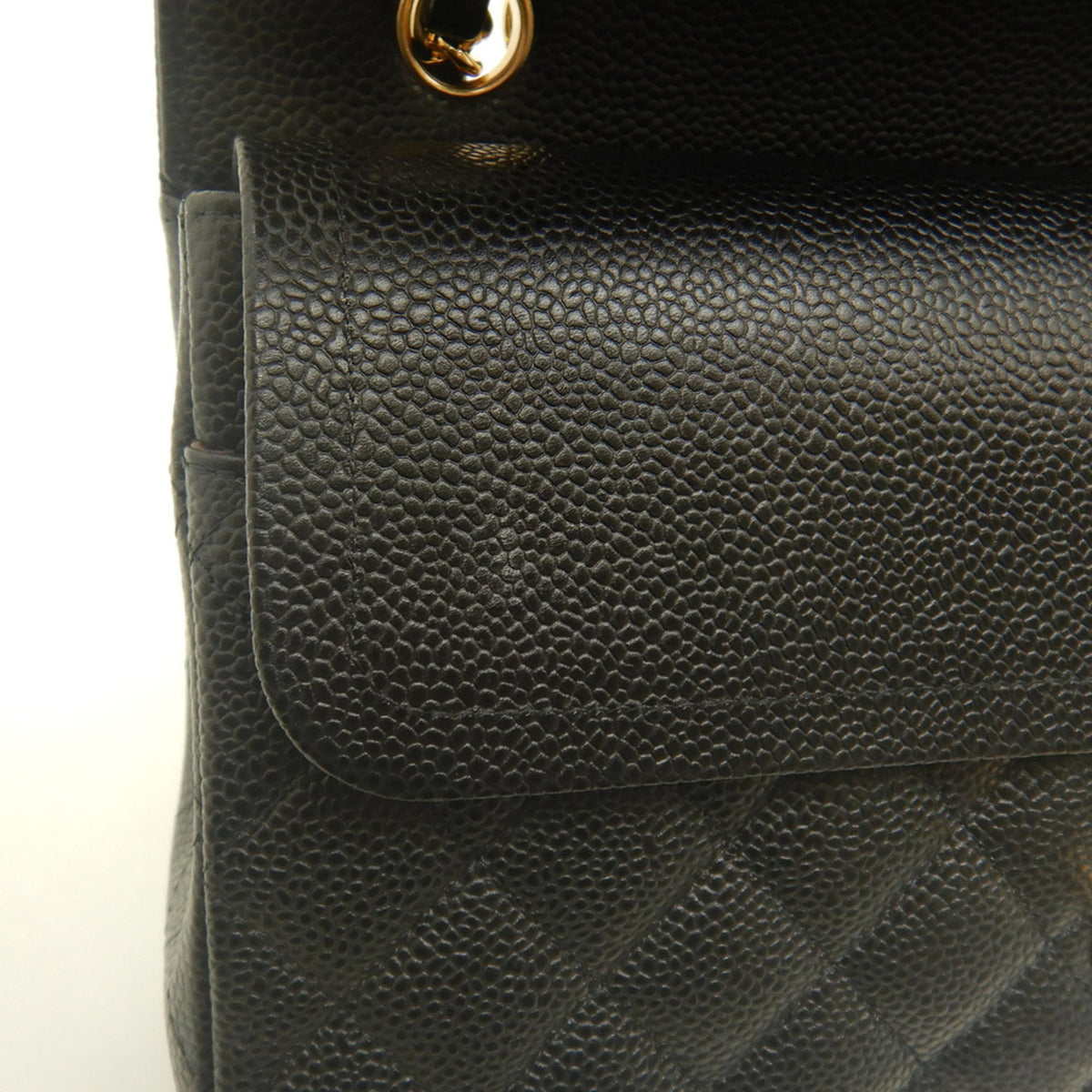 Chanel Black Grained Calfskin Shoulder Bag (Pre-Owned)