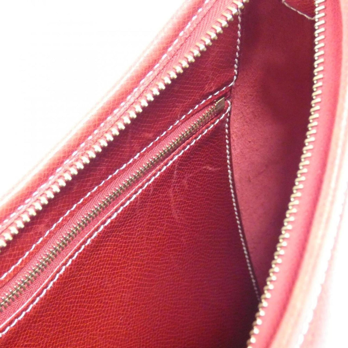 Hermes Rouge H Lisse Leather Shoulder Bag (Pre-Owned)