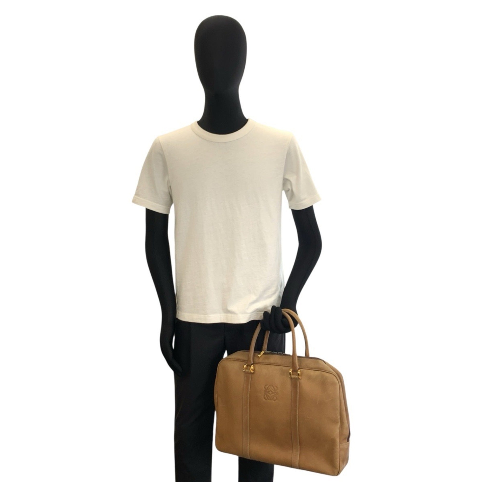 Loewe Beige Leather Briefcase (Pre-Owned)