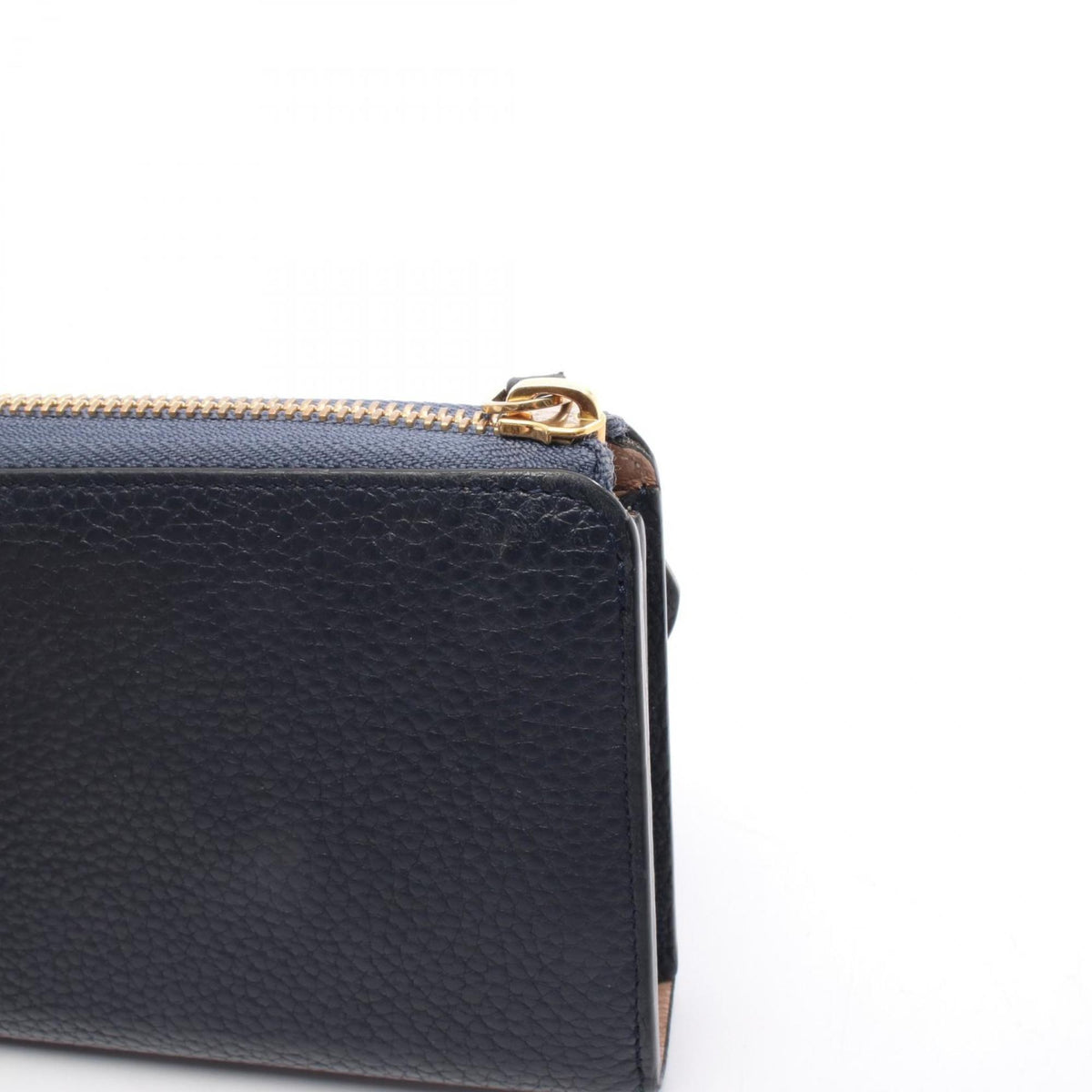 Louis Vuitton Navy Navy Blue Leather Long Wallet (Bi-Fold) (Pre-Owned)