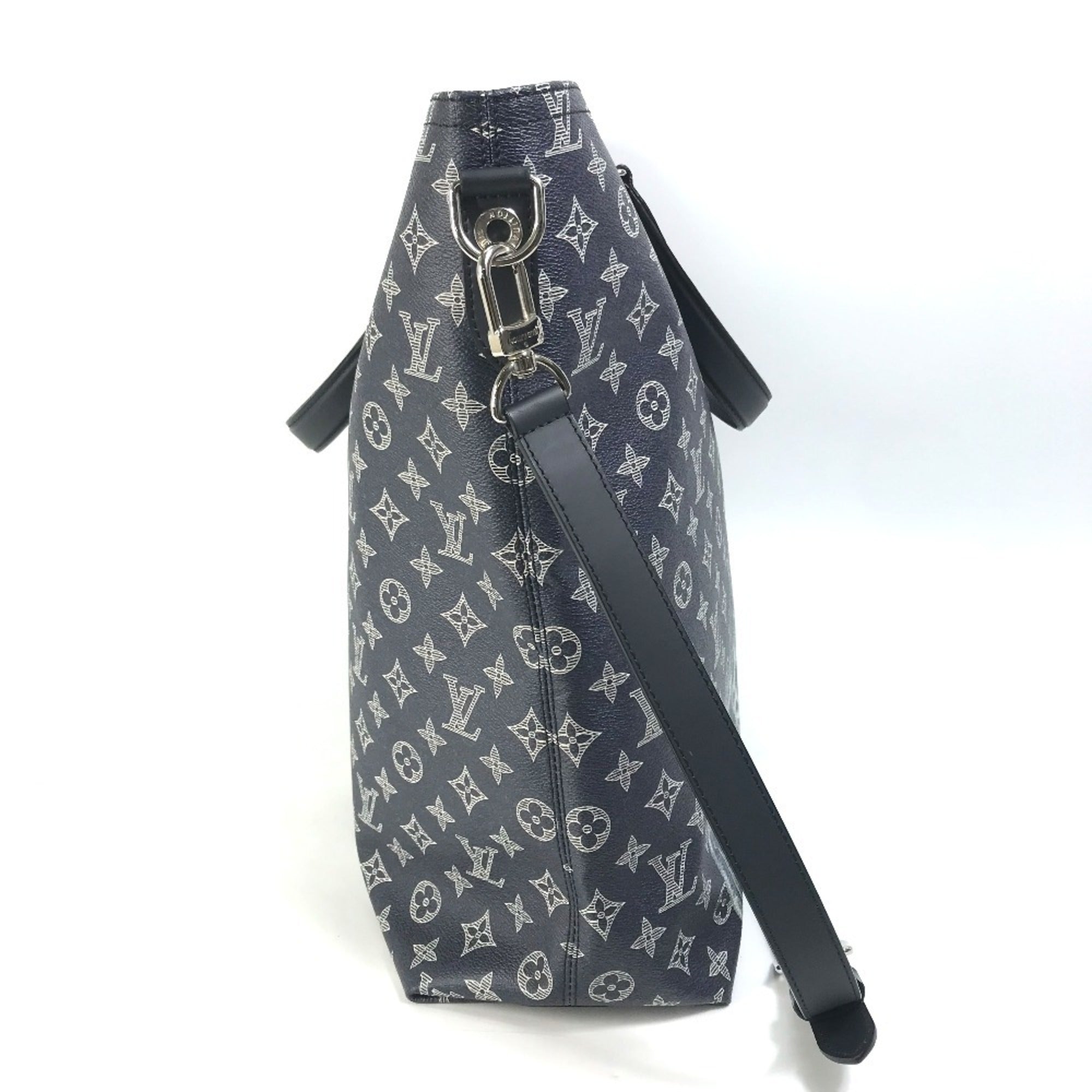 Louis Vuitton Monogram Savane Navy Shoulder Bag Tote Bag (Pre-Owned)