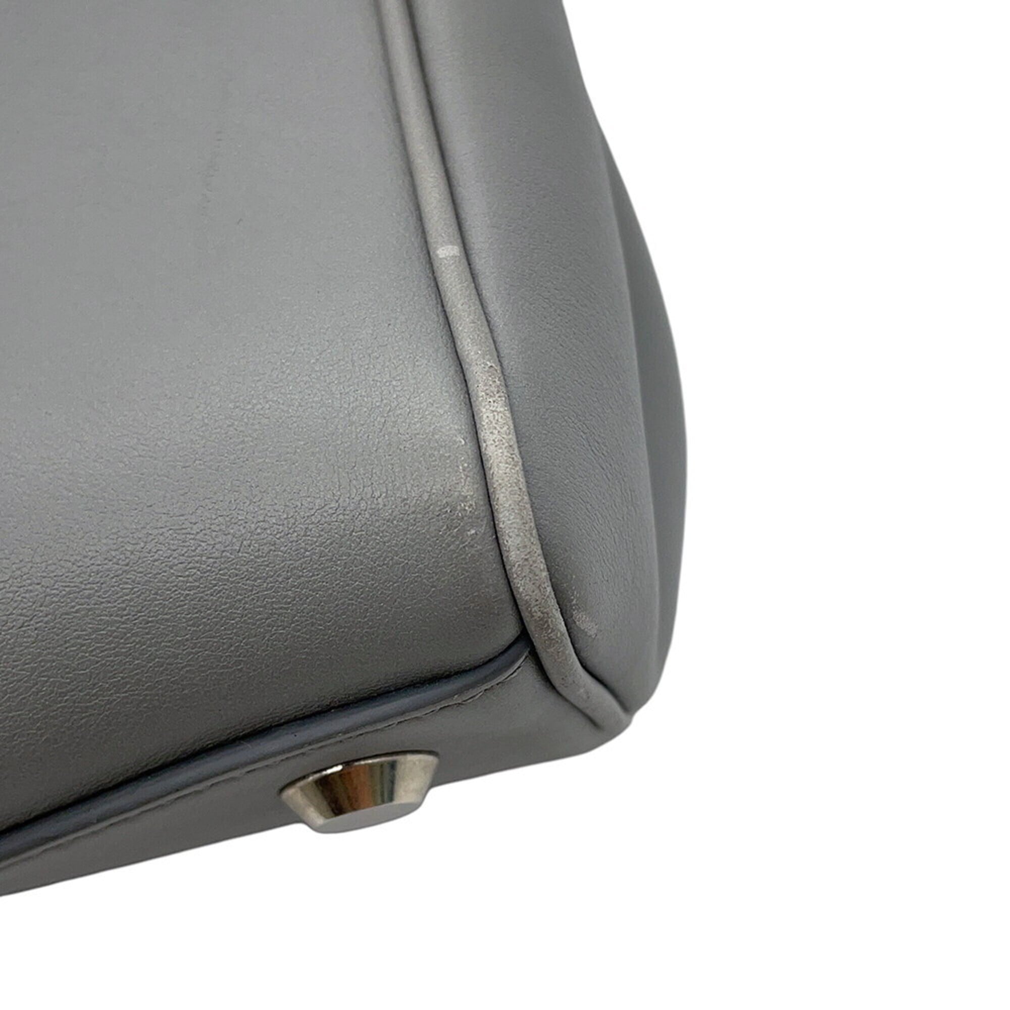 Balenciaga Gray Leather Handbag Shoulder Bag (Pre-Owned)