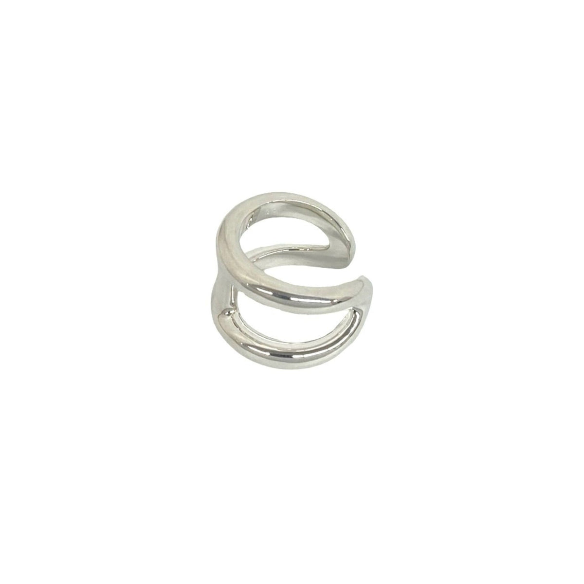 Hermes Silver Silver 925 Band Ring (Pre-Owned)
