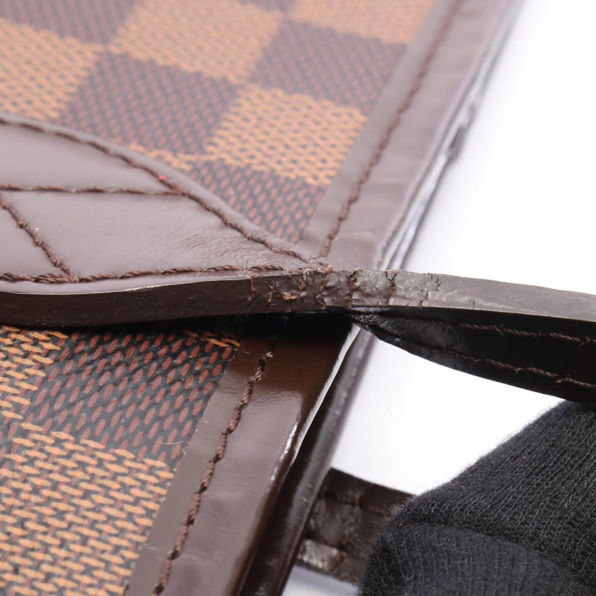 Louis Vuitton Brown Coated Canvas Leather Handbag Tote Bag (Pre-Owned)