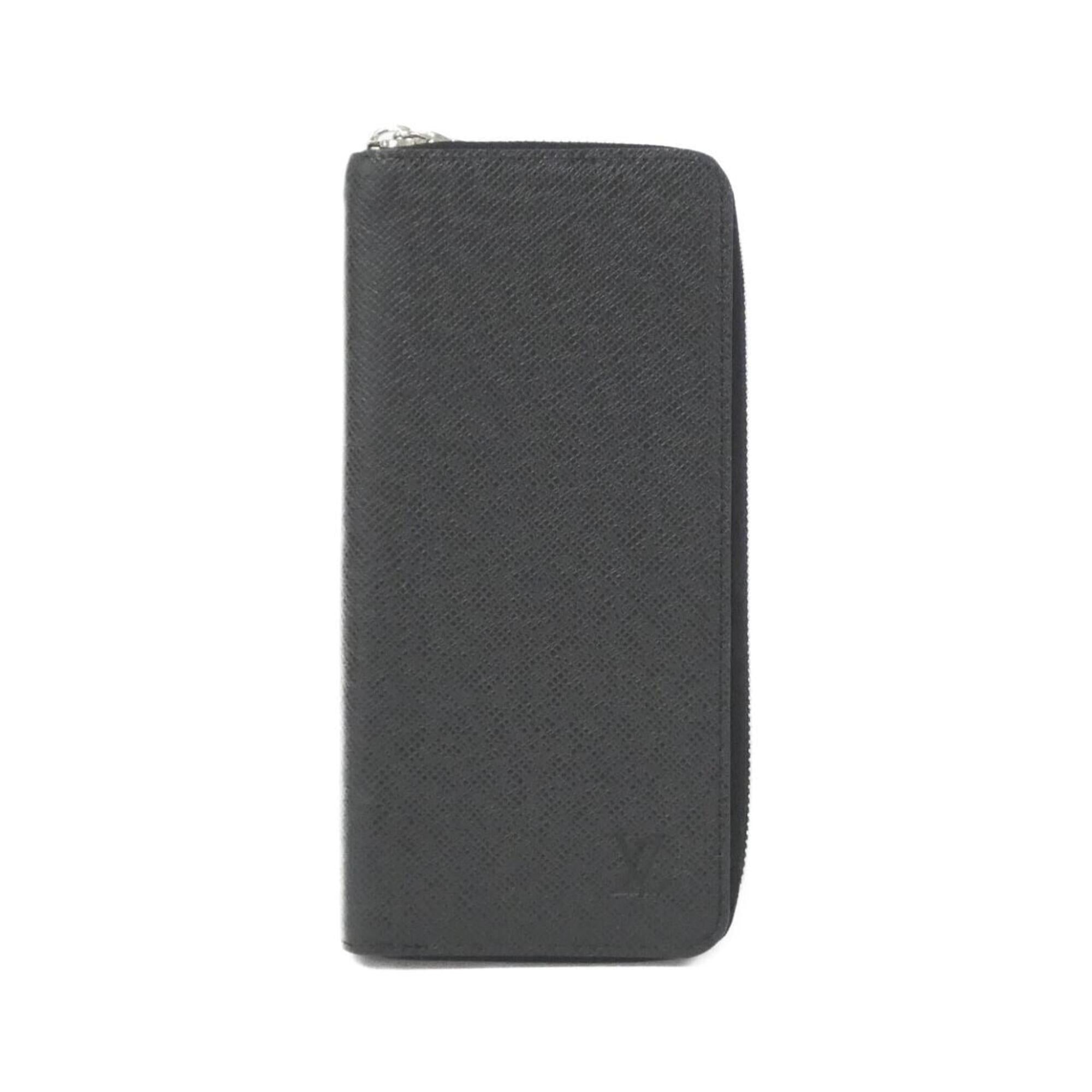 Louis Vuitton Black Leather Long Wallet (Bi-Fold) (Pre-Owned)
