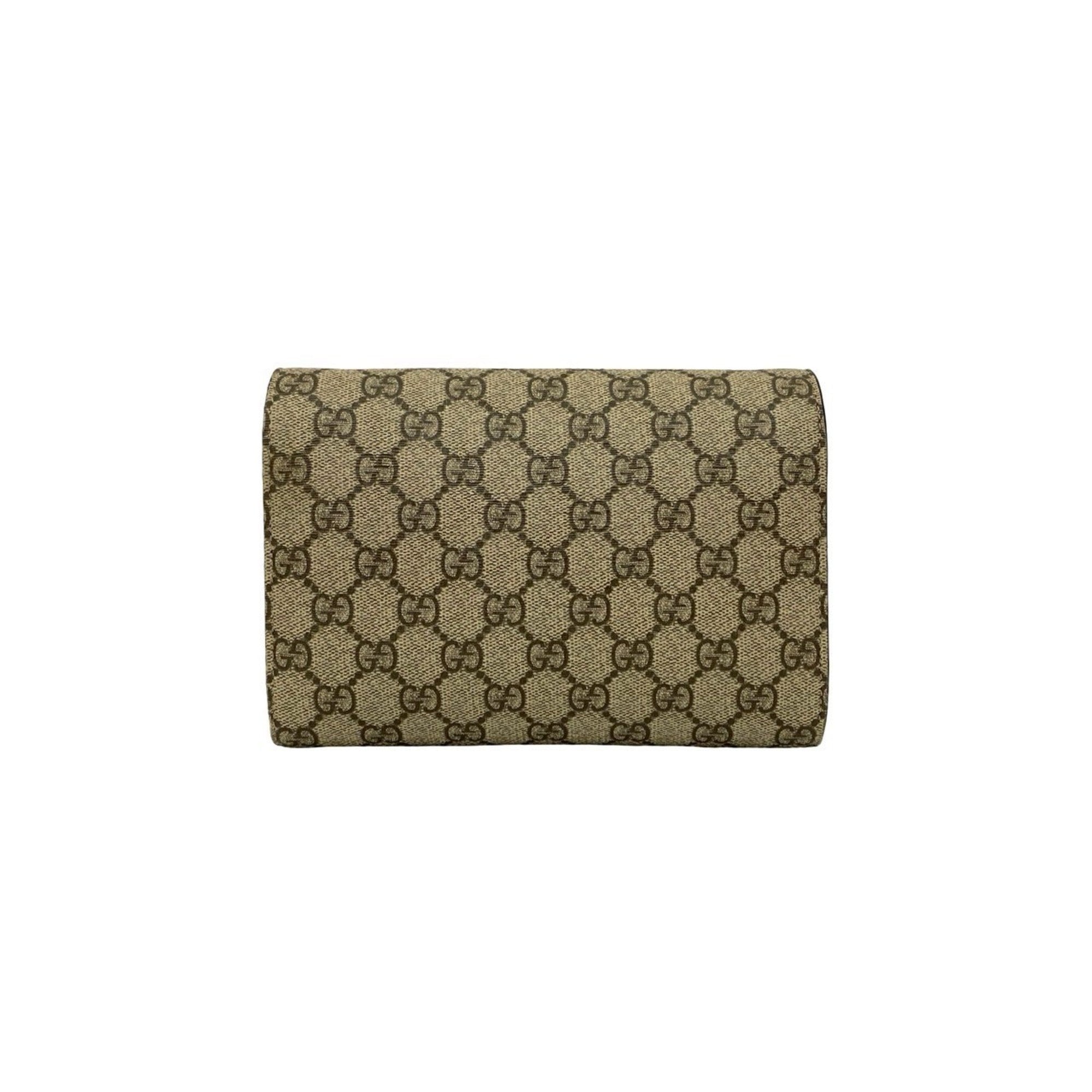 Gucci Brown Leather Pvc Pochette Shoulder Bag (Pre-Owned)