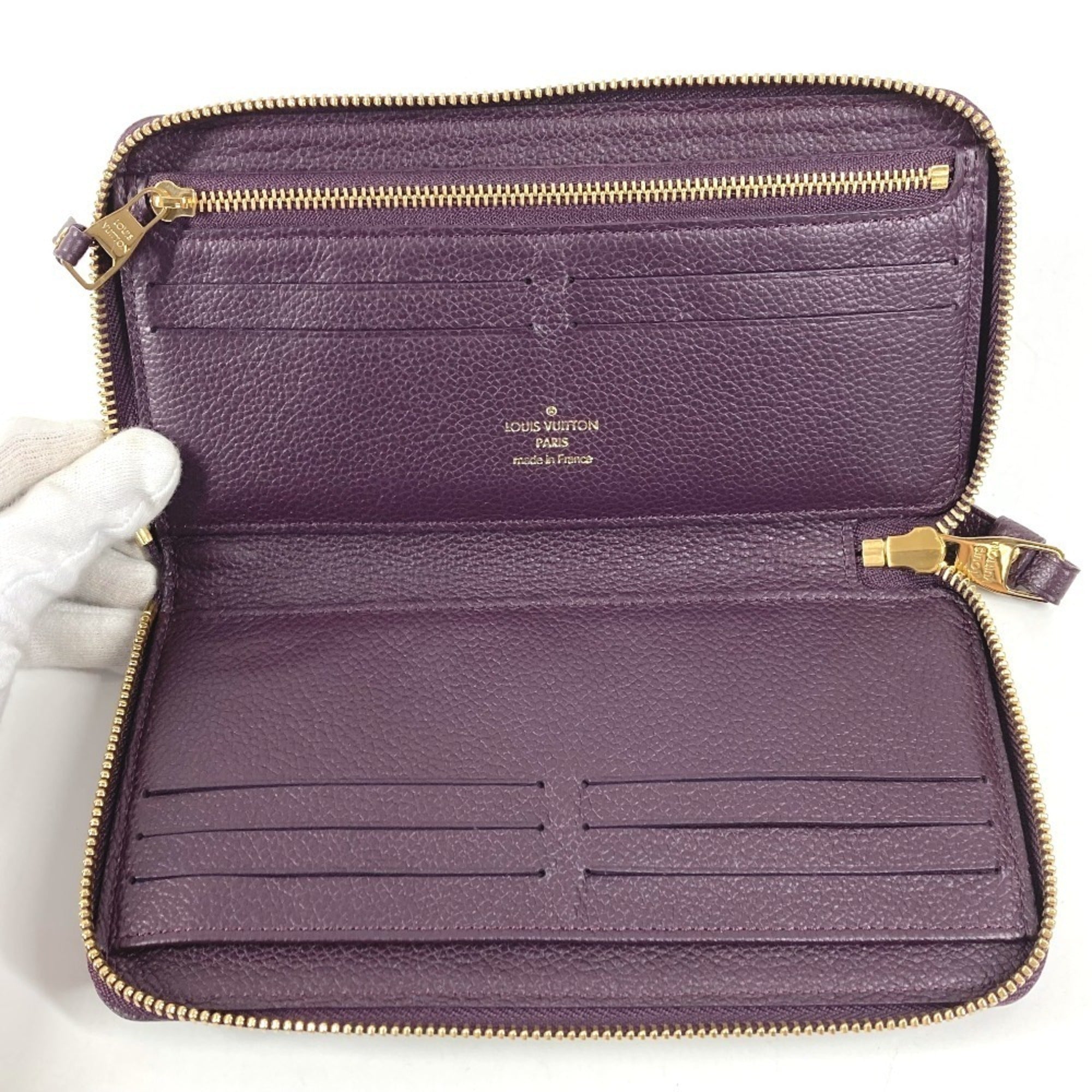 Louis Vuitton Monogram Empreinte Orb Purple Monogram Empreinte Long Wallet (Bi-Fold) (Pre-Owned)