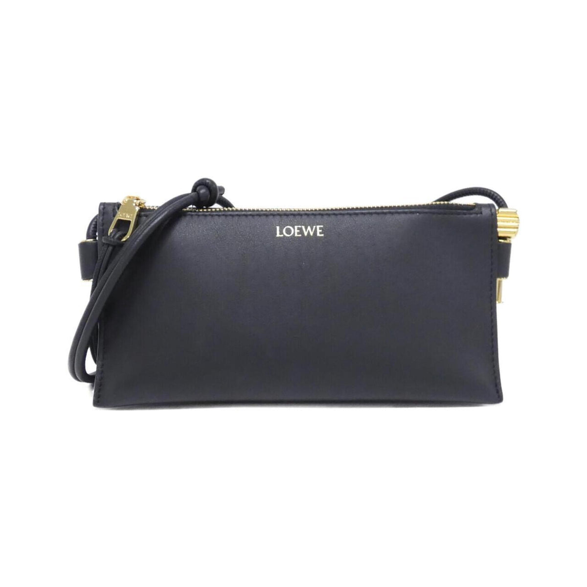 Loewe Black Leather Handbag Pouch Shoulder Bag (Pre-Owned)