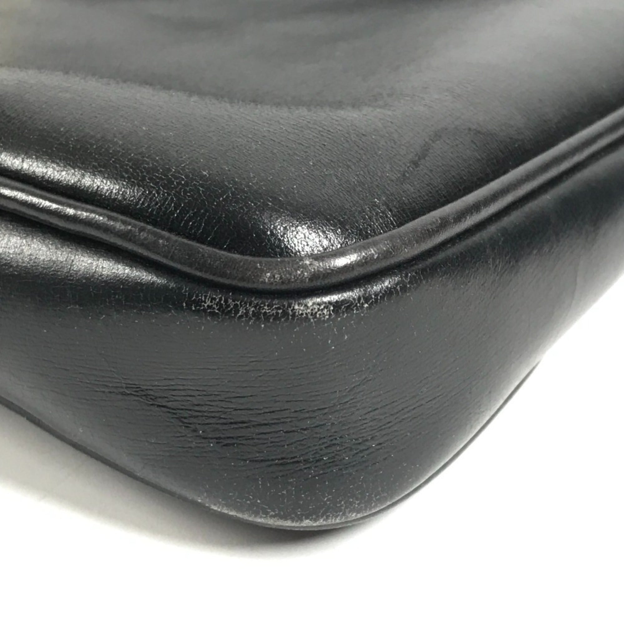 Gucci Black Leather Pochette Shoulder Bag (Pre-Owned)