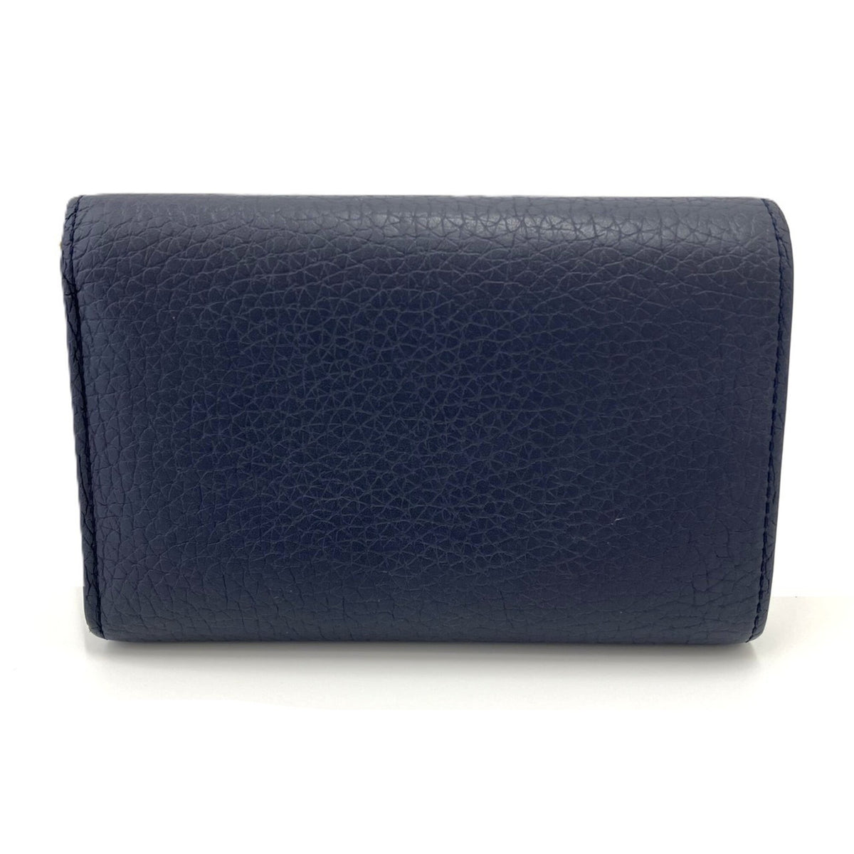 Louis Vuitton Navy Leather Wallet (Tri-Fold) (Pre-Owned)
