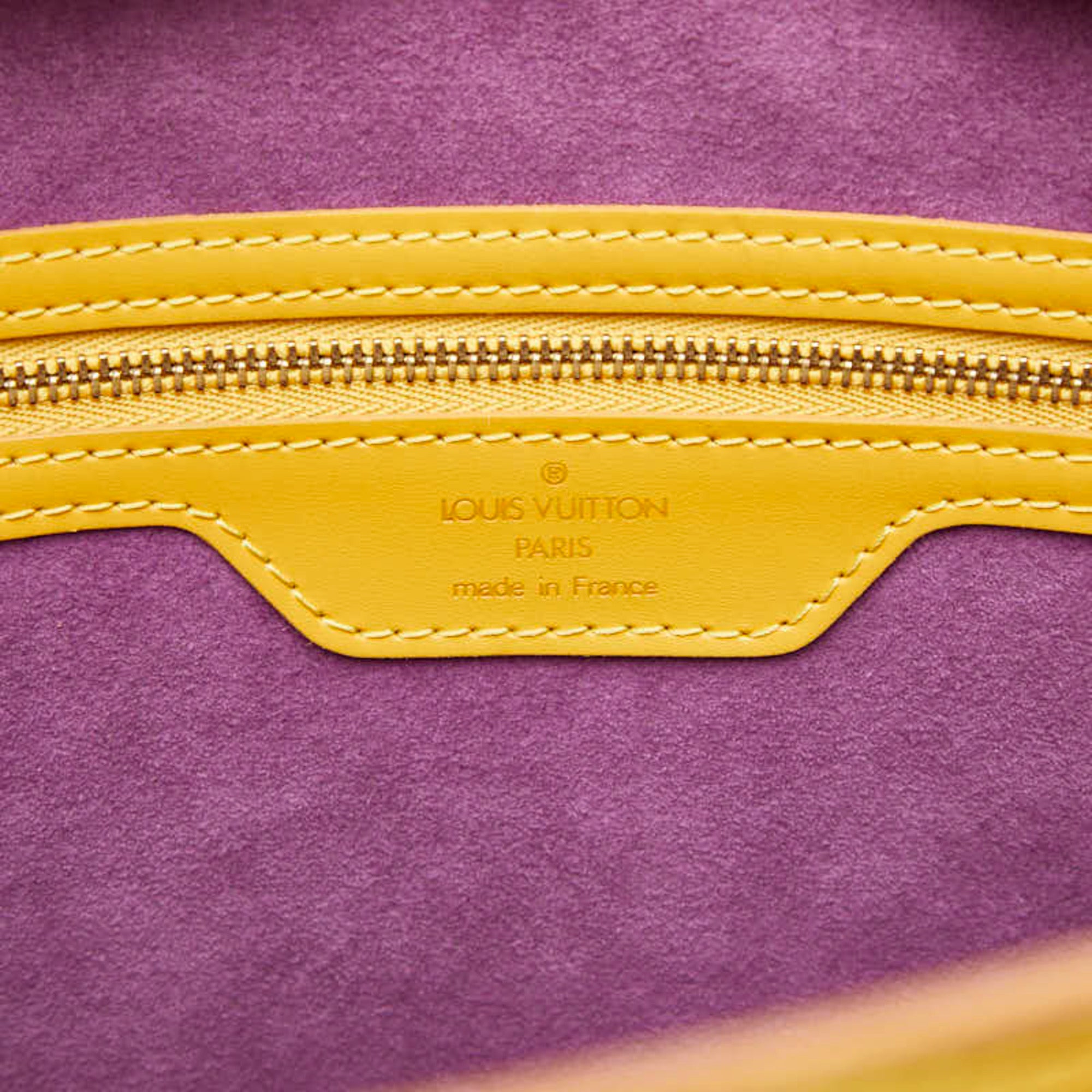 Louis Vuitton Yellow Leather Shoulder Bag Tote Bag (Pre-Owned)