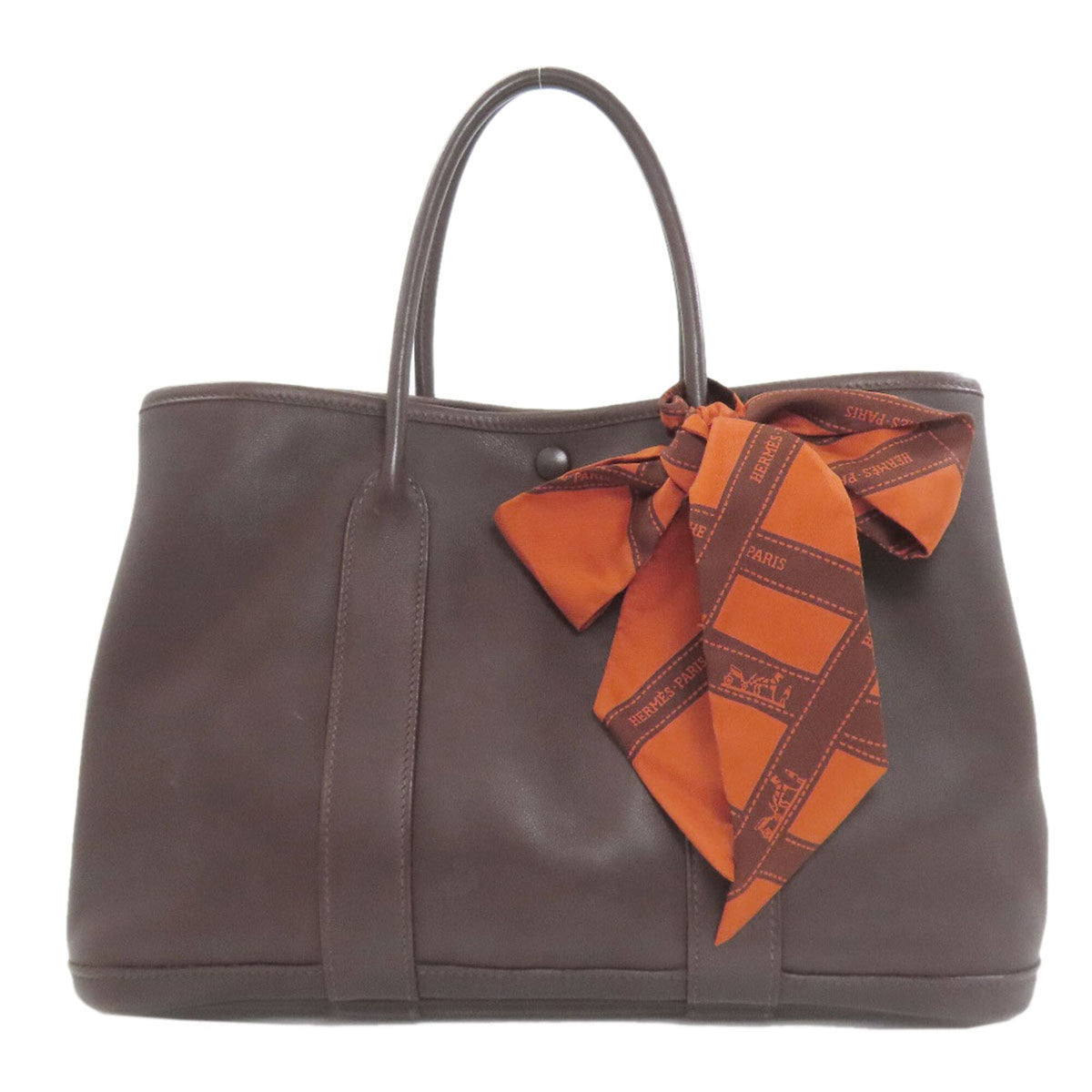 Hermes Garden Havane Swift Leather Handbag (Pre-Owned)