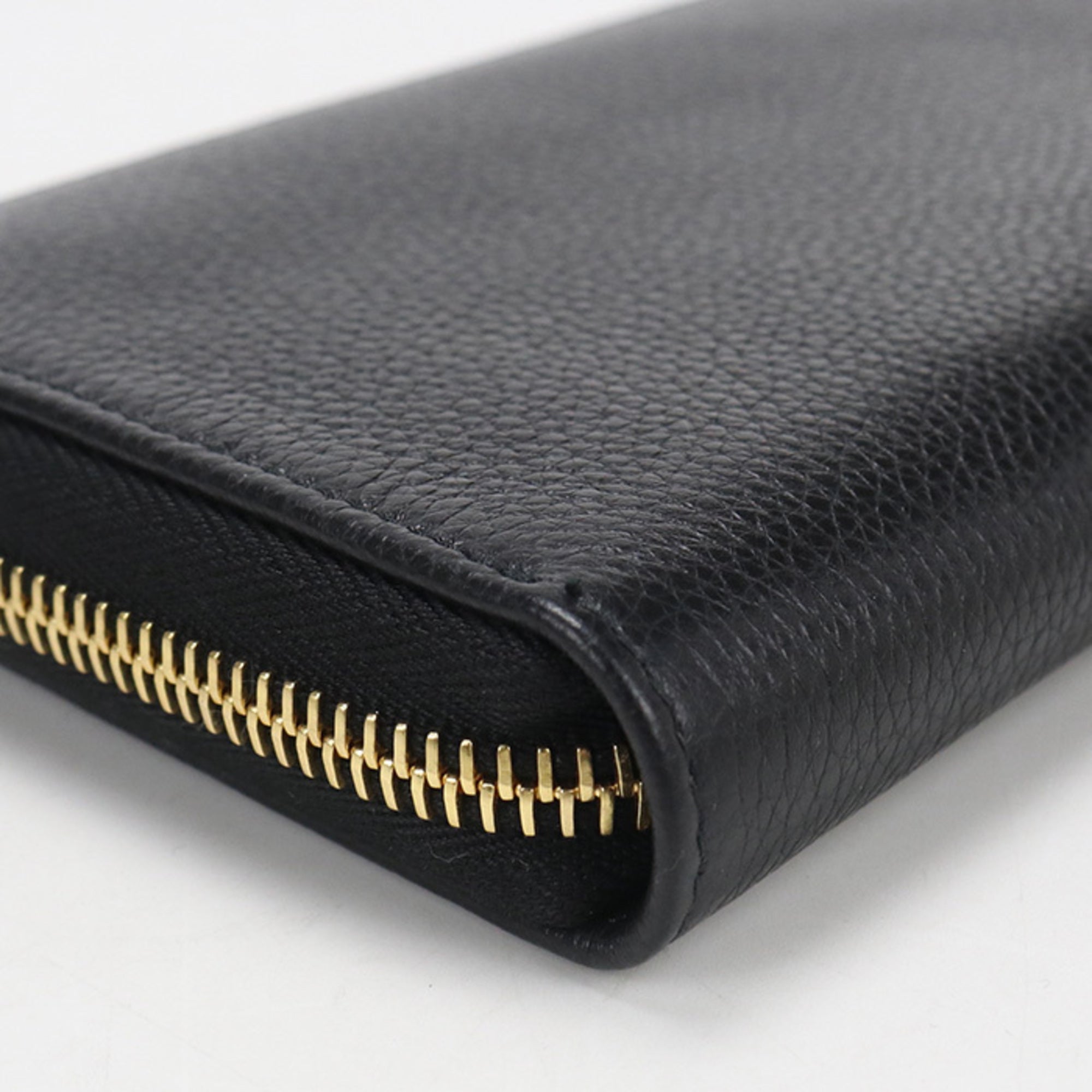 Prada Black Leather Long Wallet (Bi-Fold) (Pre-Owned)