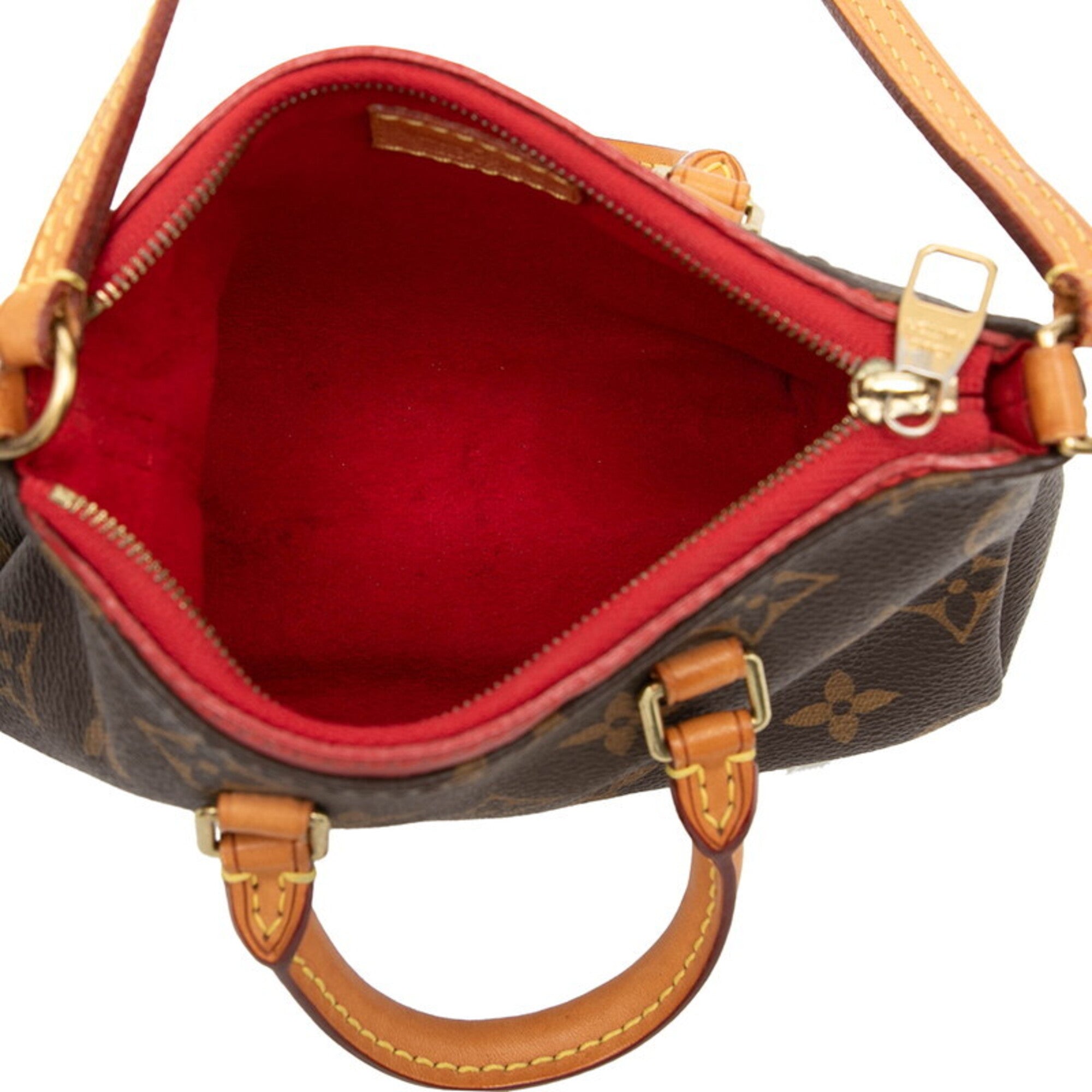 Louis Vuitton Brown Cerise Red Color Pvc Leather Handbag Shoulder Bag (Pre-Owned)