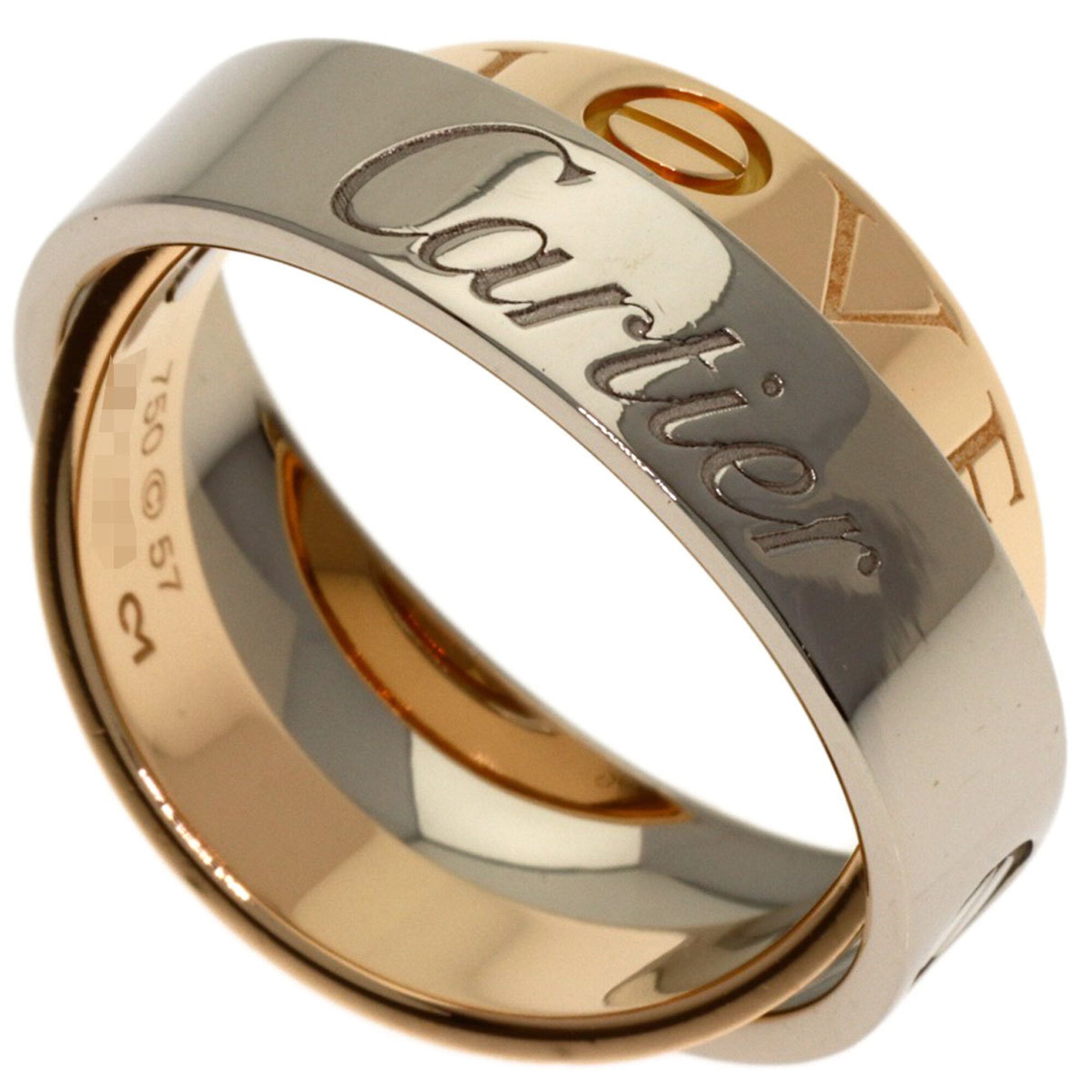 Cartier Love Pink Gold (18K) White Gold (18K) Band Ring (Pre-Owned)