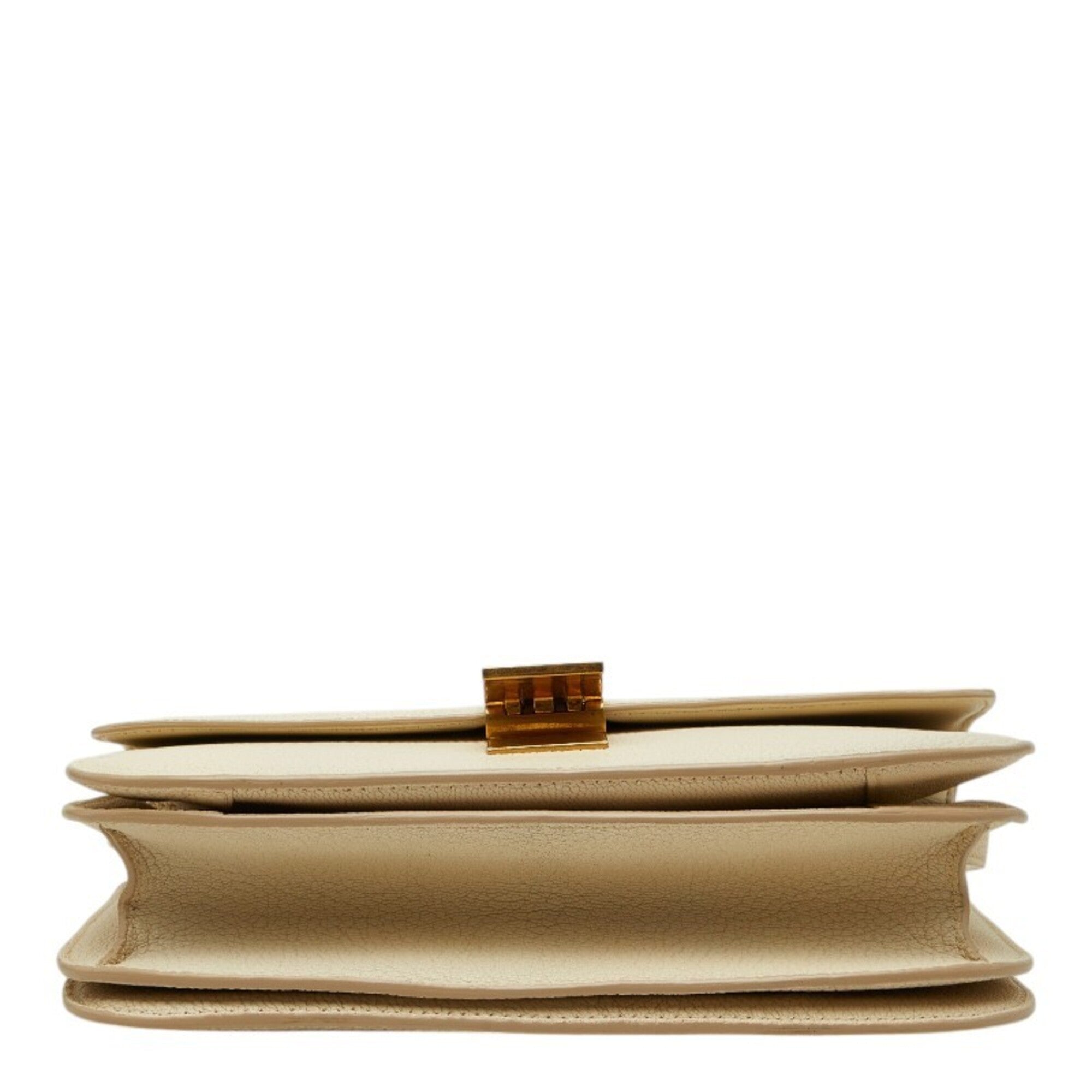 Celine Ivory Leather Shoulder Bag (Pre-Owned)