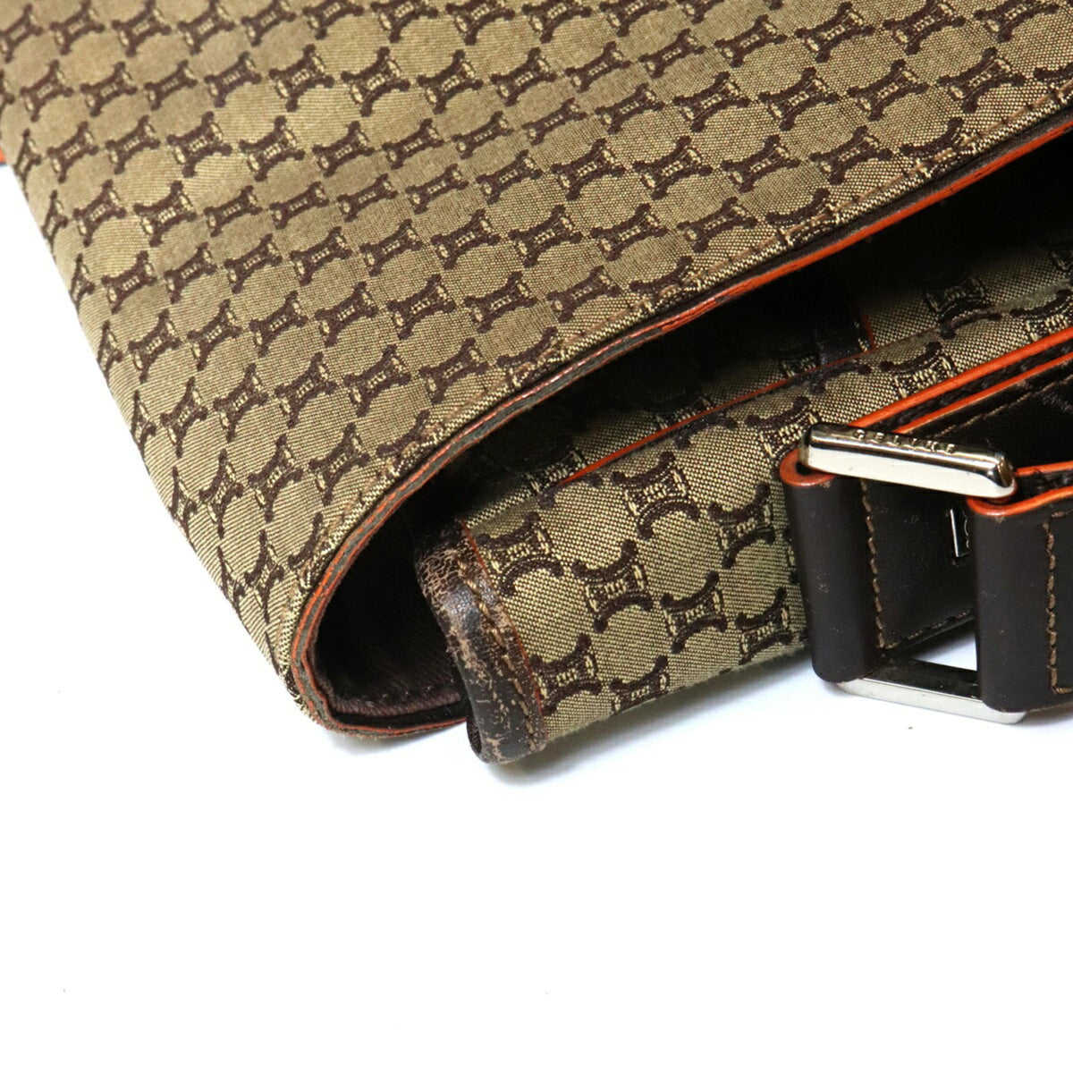 Celine Brown Canvas Shoulder Bag (Pre-Owned)