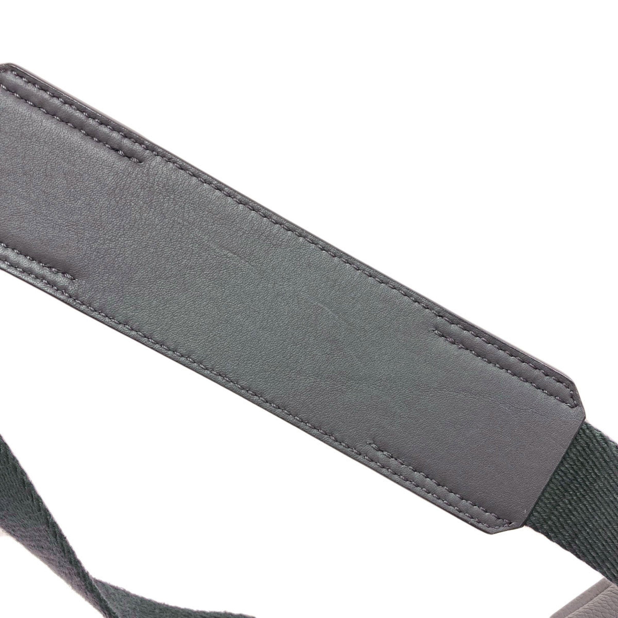 Loewe Gray Leather Messenger Bag Shoulder Bag (Pre-Owned)