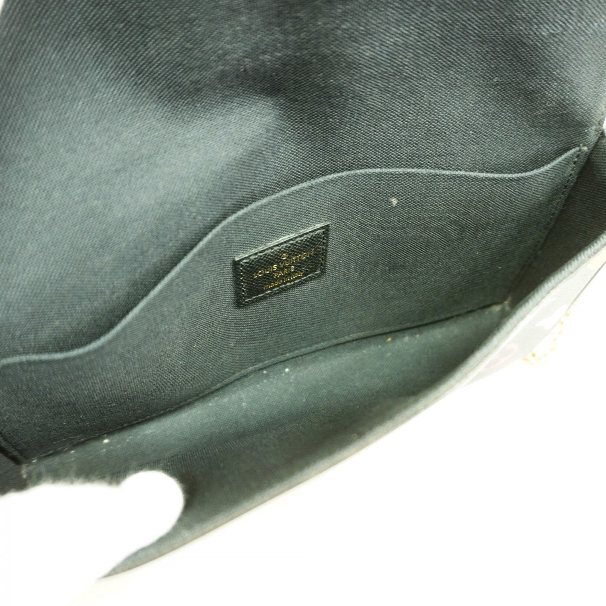 Louis Vuitton Black Multi-Color Chain/Shoulder Wallet (Pre-Owned)