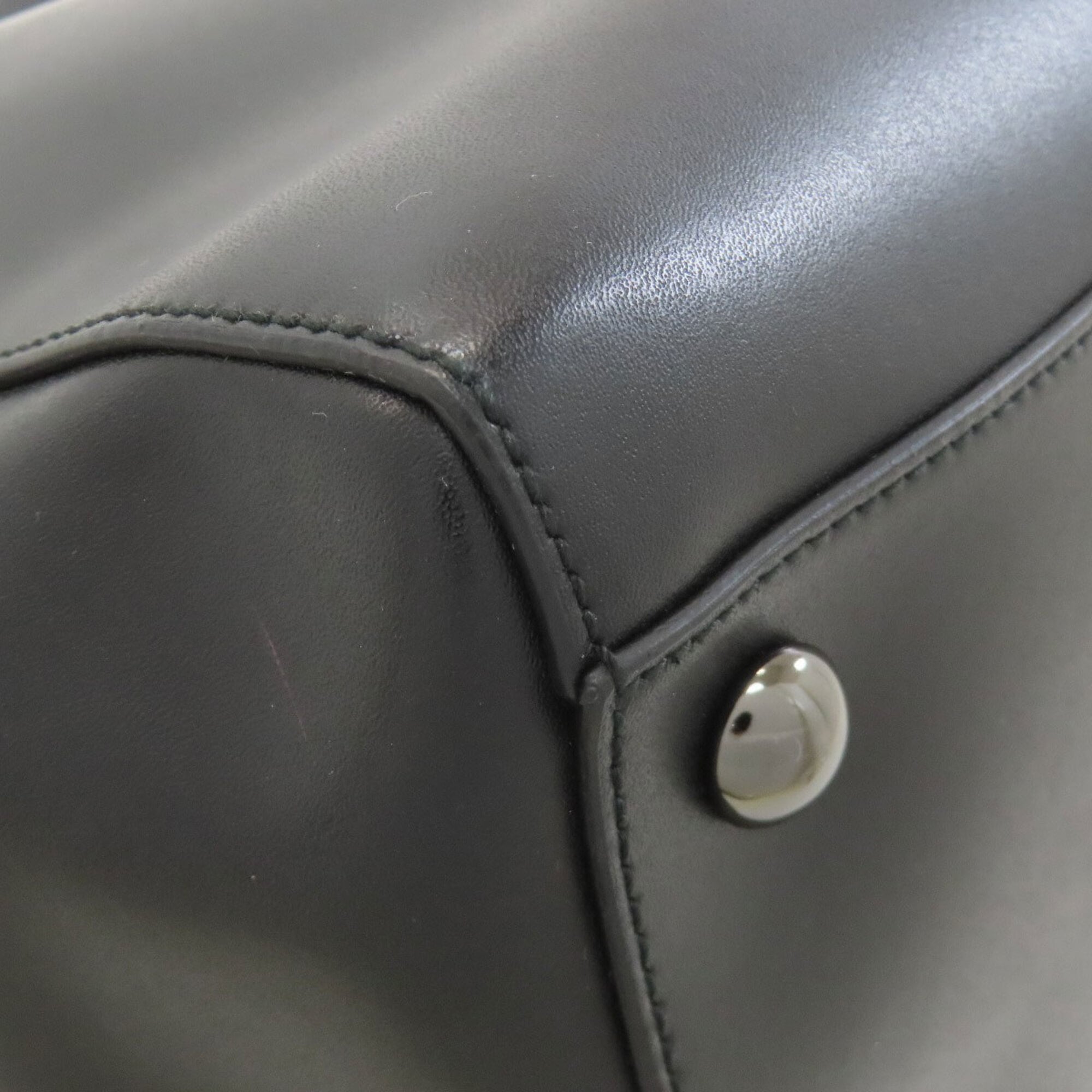 Salvatore Ferragamo Black Leather Tote Bag (Pre-Owned)
