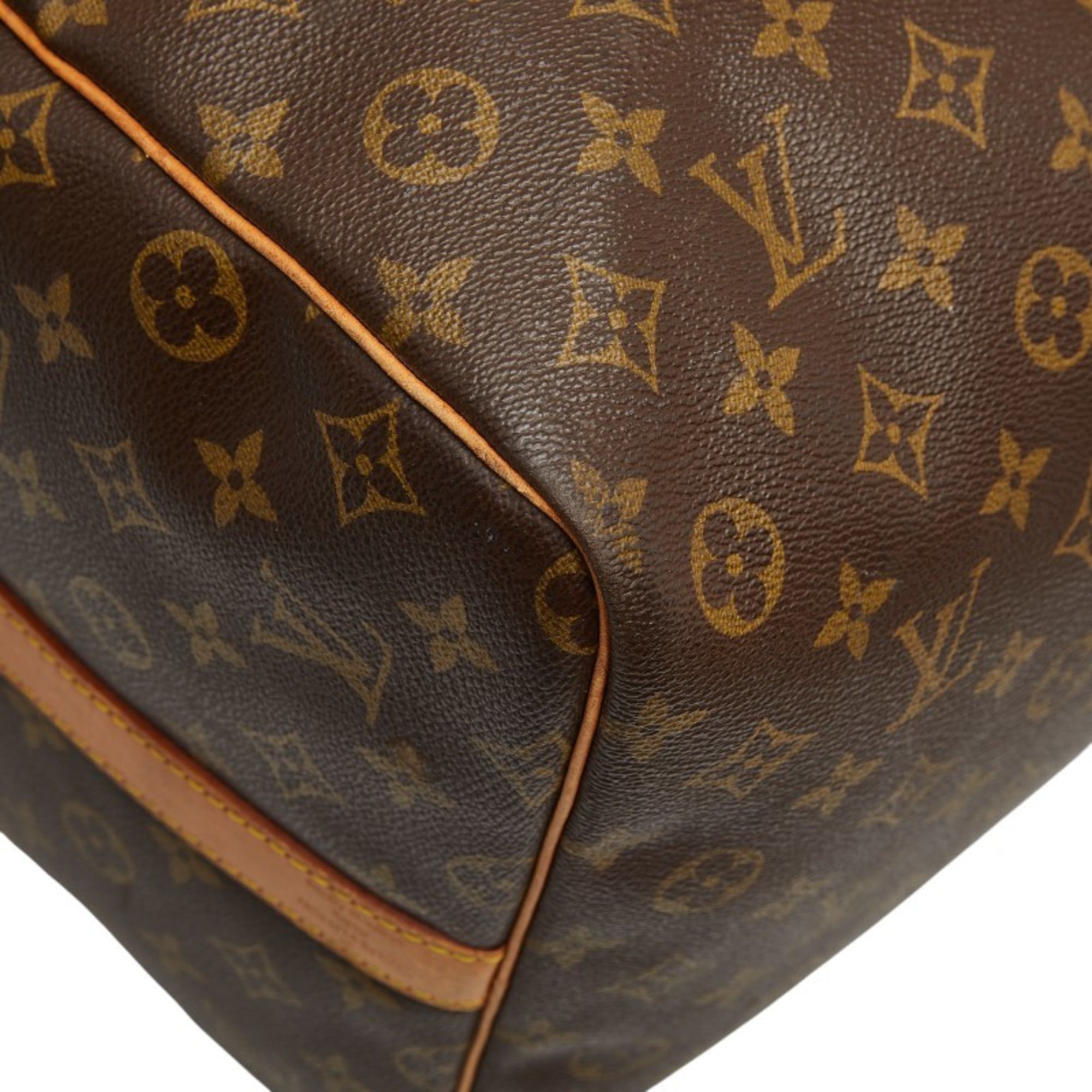 Louis Vuitton Brown Pvc Leather Boston Bag Shoulder Bag (Pre-Owned)
