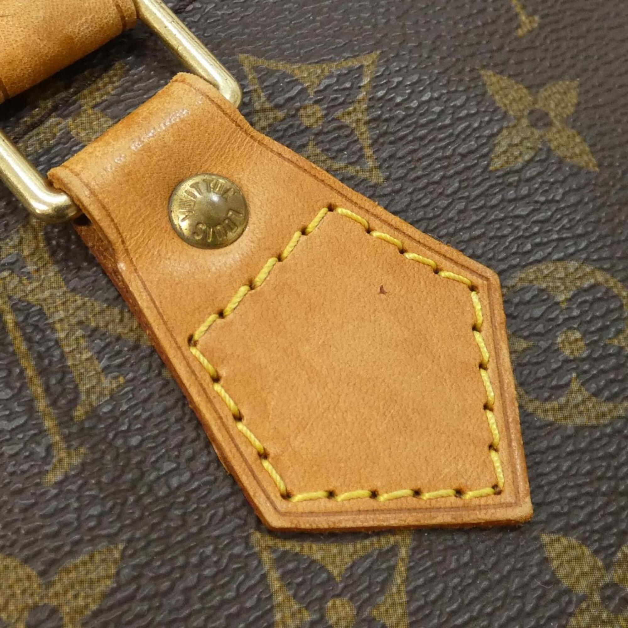 Louis Vuitton Monogram Marron Coated Canvas Boston Bag (Pre-Owned)