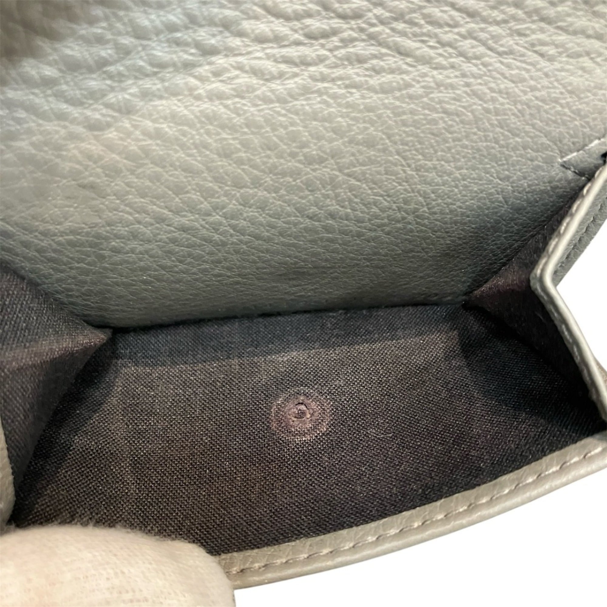 Balenciaga Gray Leather Wallet (Tri-Fold) (Pre-Owned)