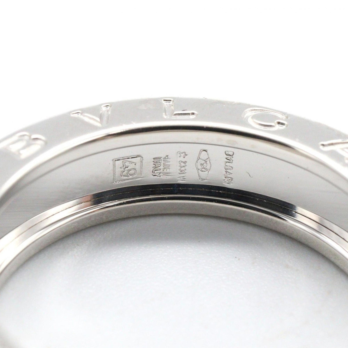 Bvlgari Silver White Gold (18K) Band Ring (Pre-Owned)