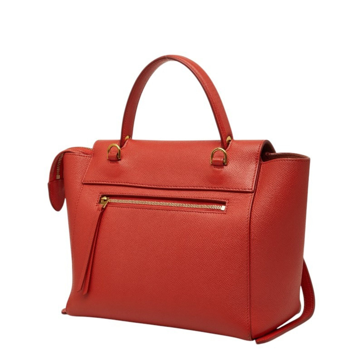 Celine Orange Leather Handbag Shoulder Bag (Pre-Owned)