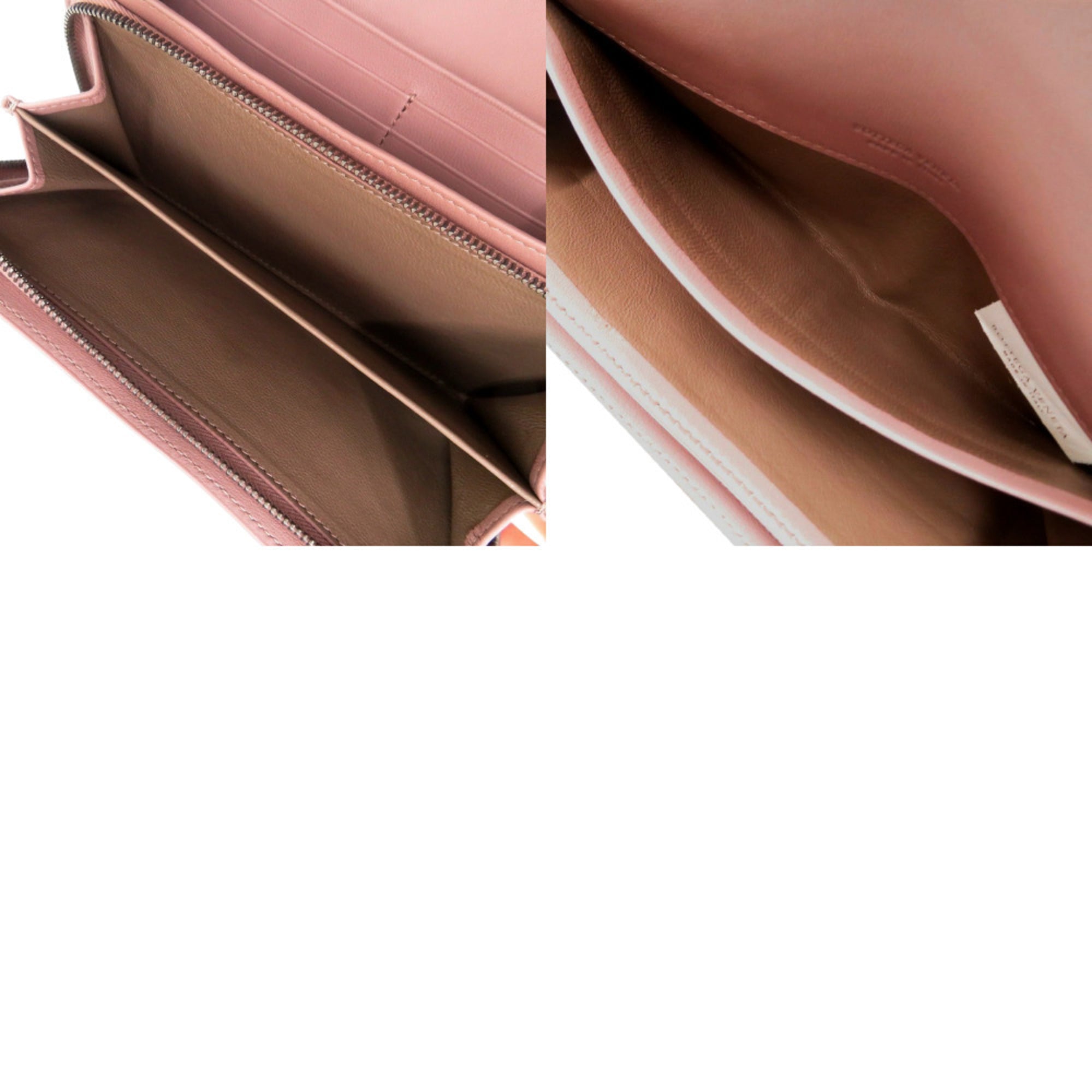Bottega Veneta Pink Intrecciato Long Wallet (Bi-Fold) (Pre-Owned)