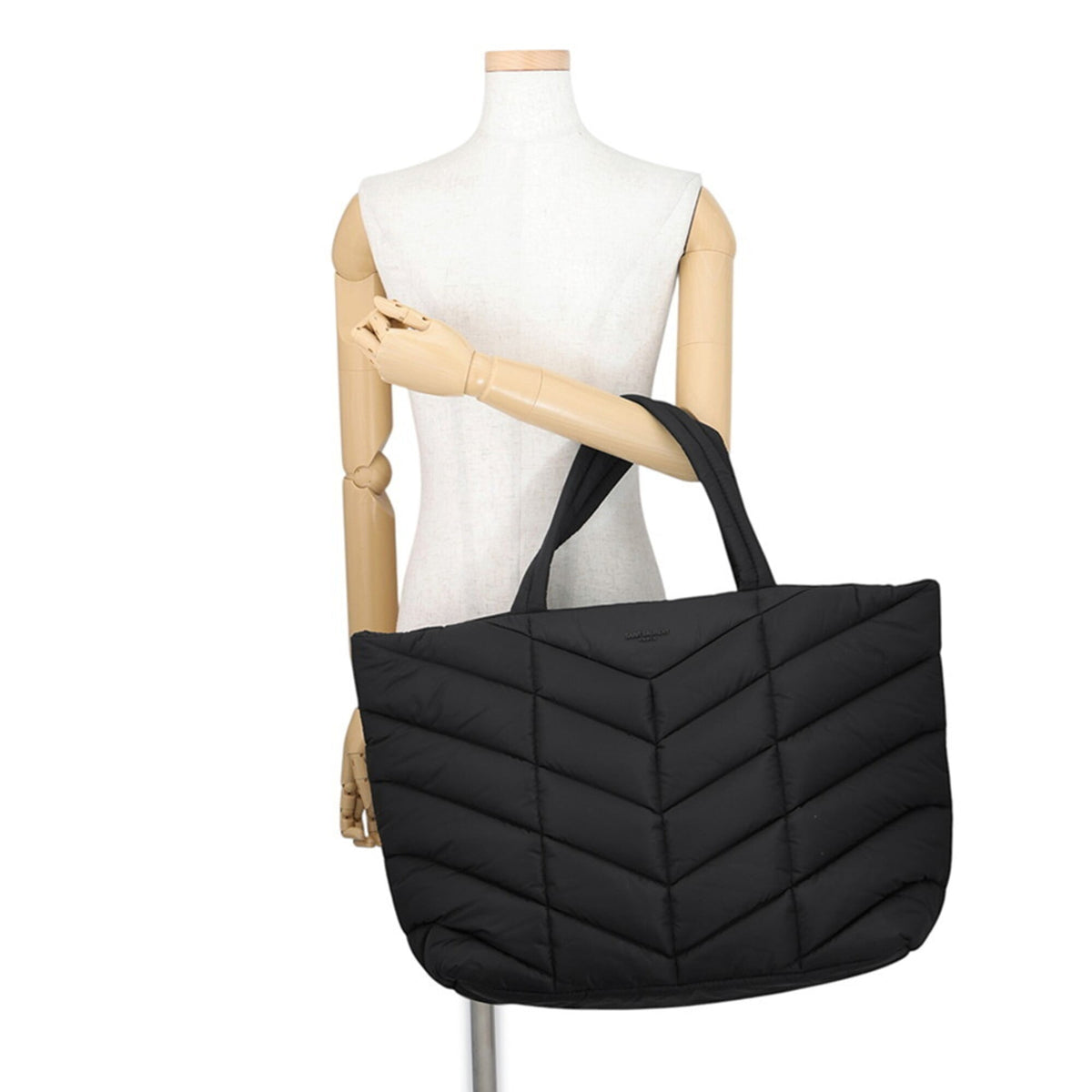 Yves Saint Laurent Black Nylon Handbag Tote Bag (Pre-Owned)