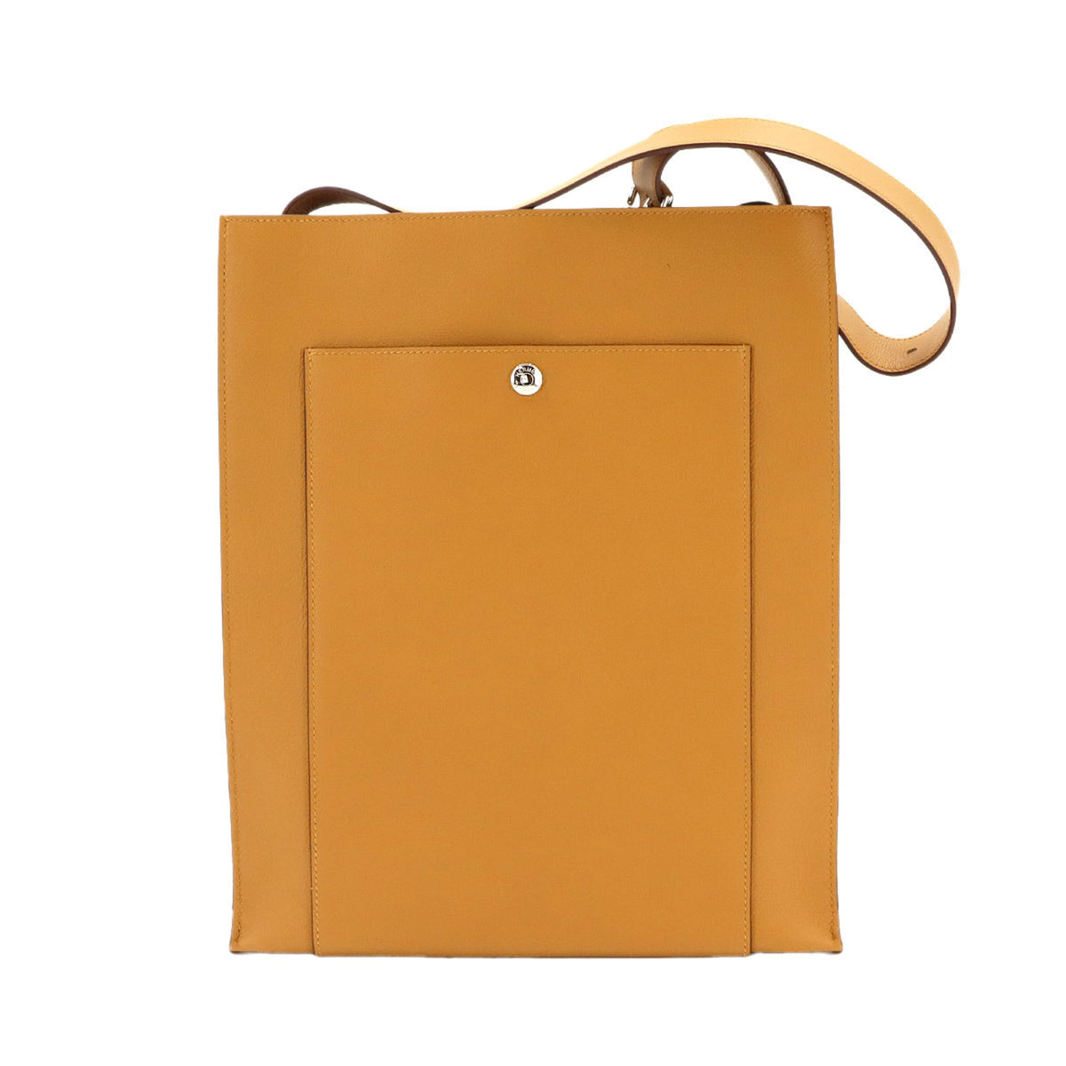 Hermes Brown Caramel Leather Handbag Tote Bag (Pre-Owned)