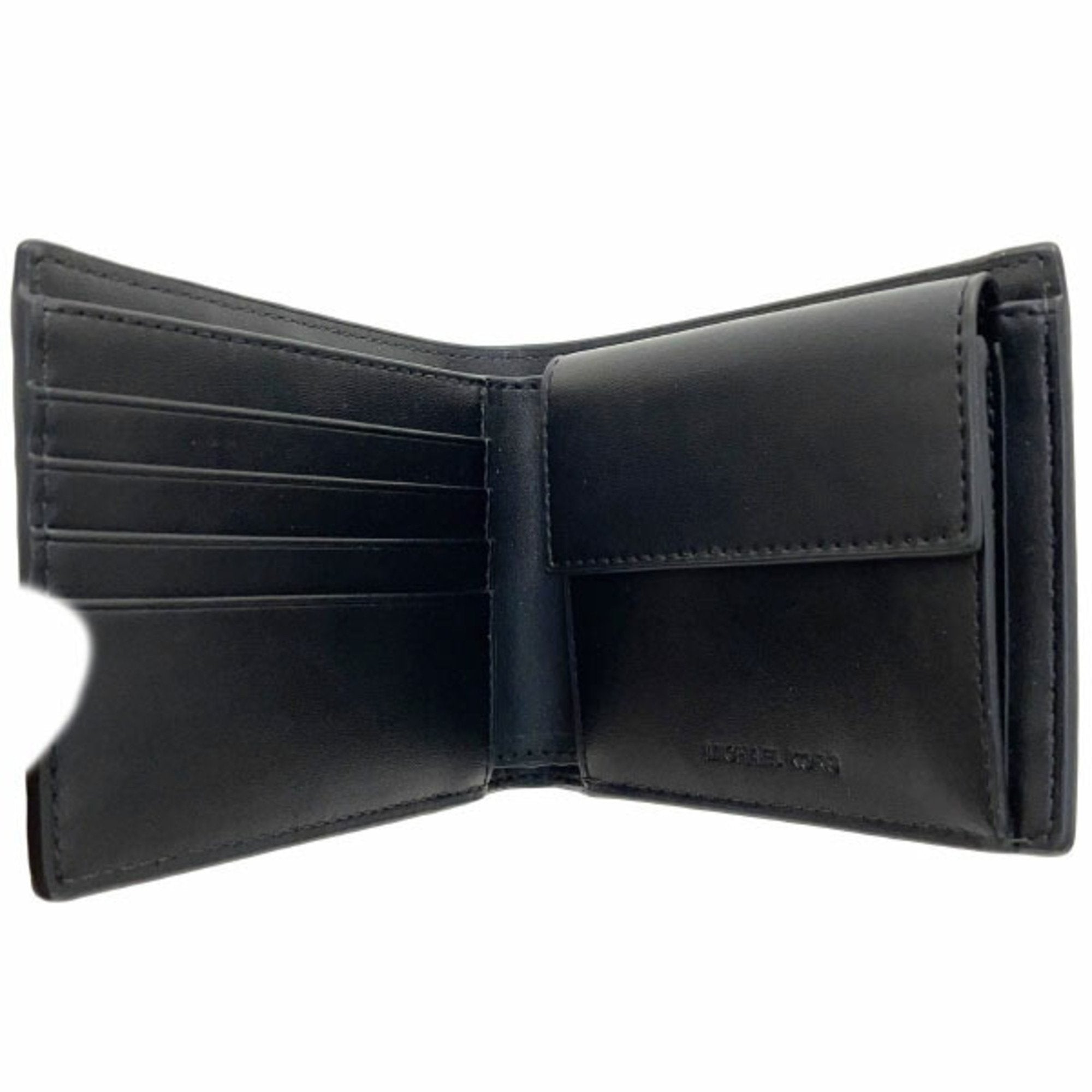Michael Kors Black Pink White Pvc Leather Wallet (Bi-Fold) (Pre-Owned)