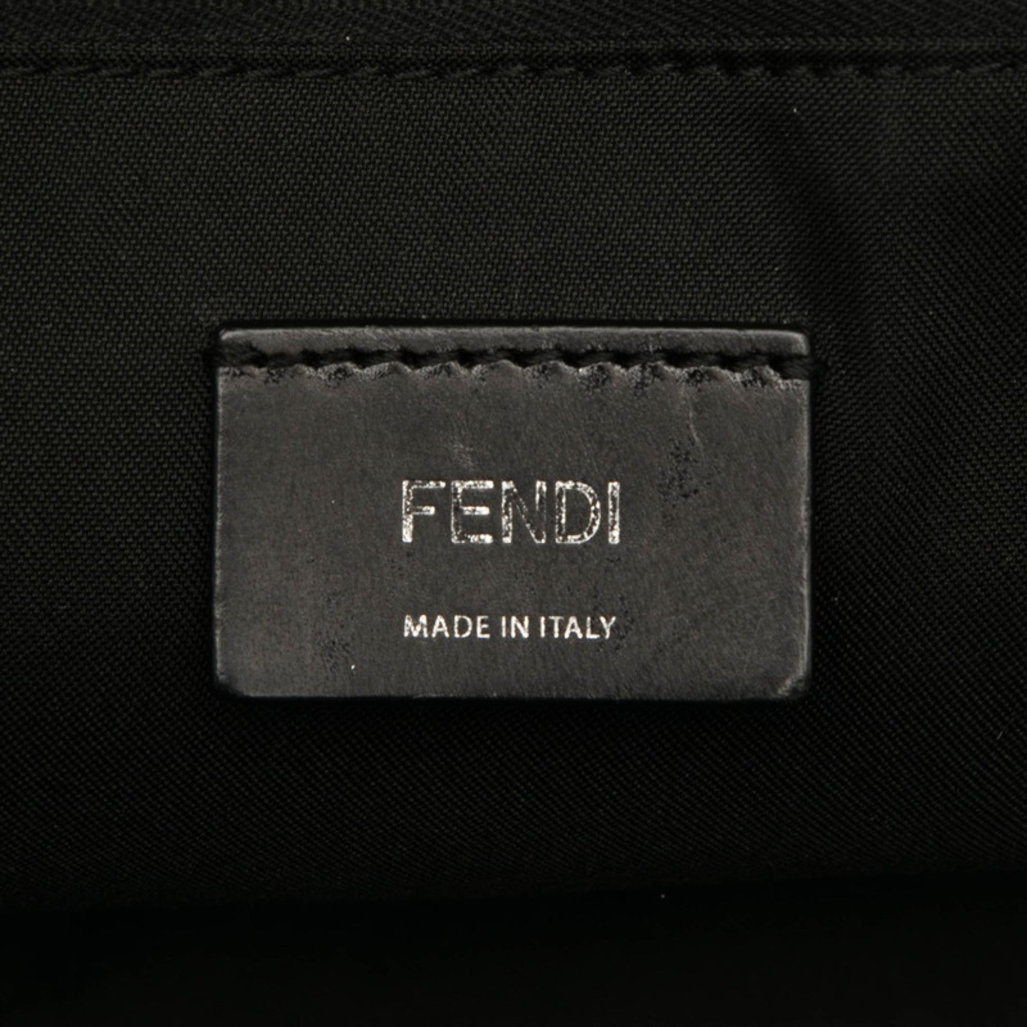 Fendi Black Leather Nylon Backpack (Pre-Owned)