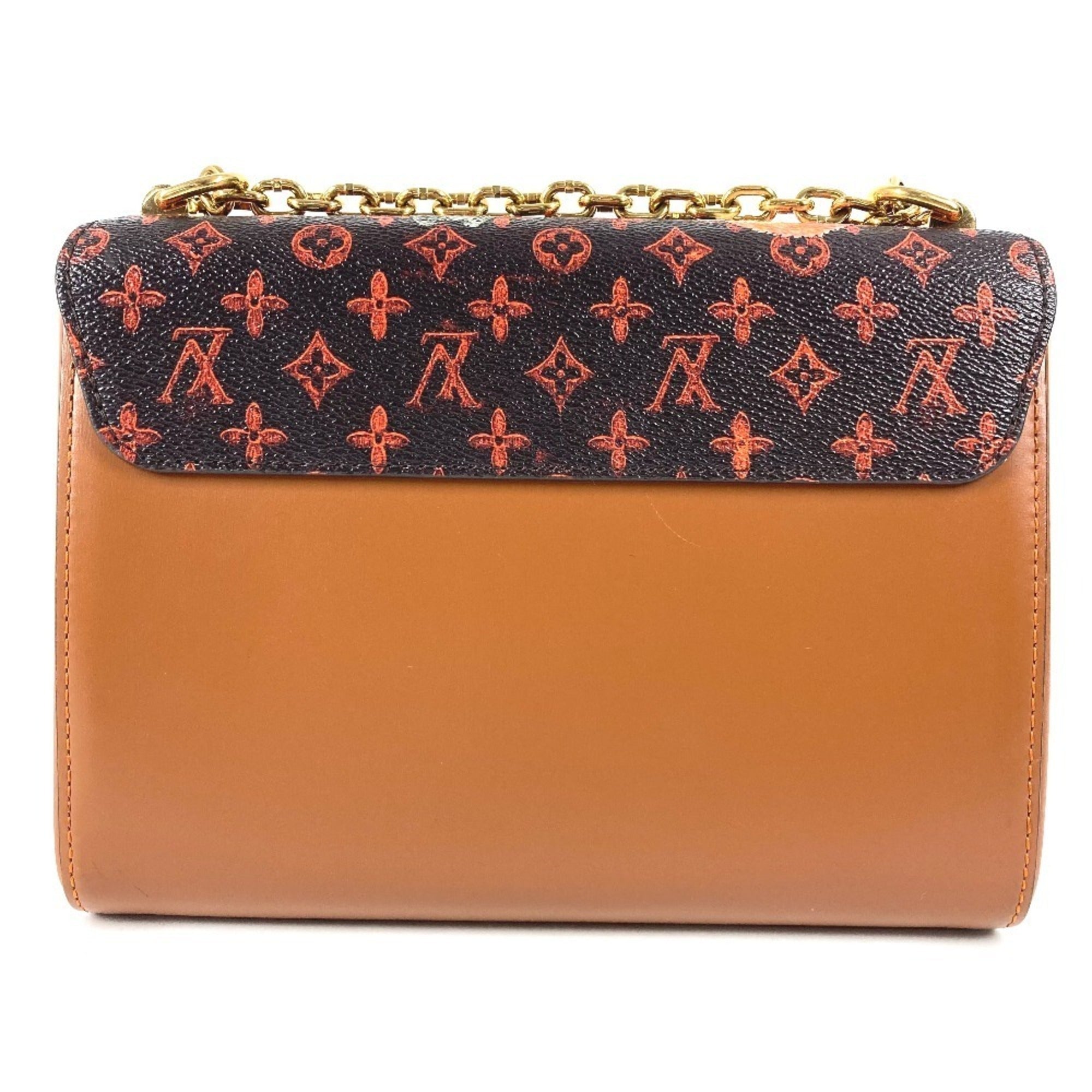 Louis Vuitton Brown Orange Monogram Canvas Shoulder Bag (Pre-Owned)