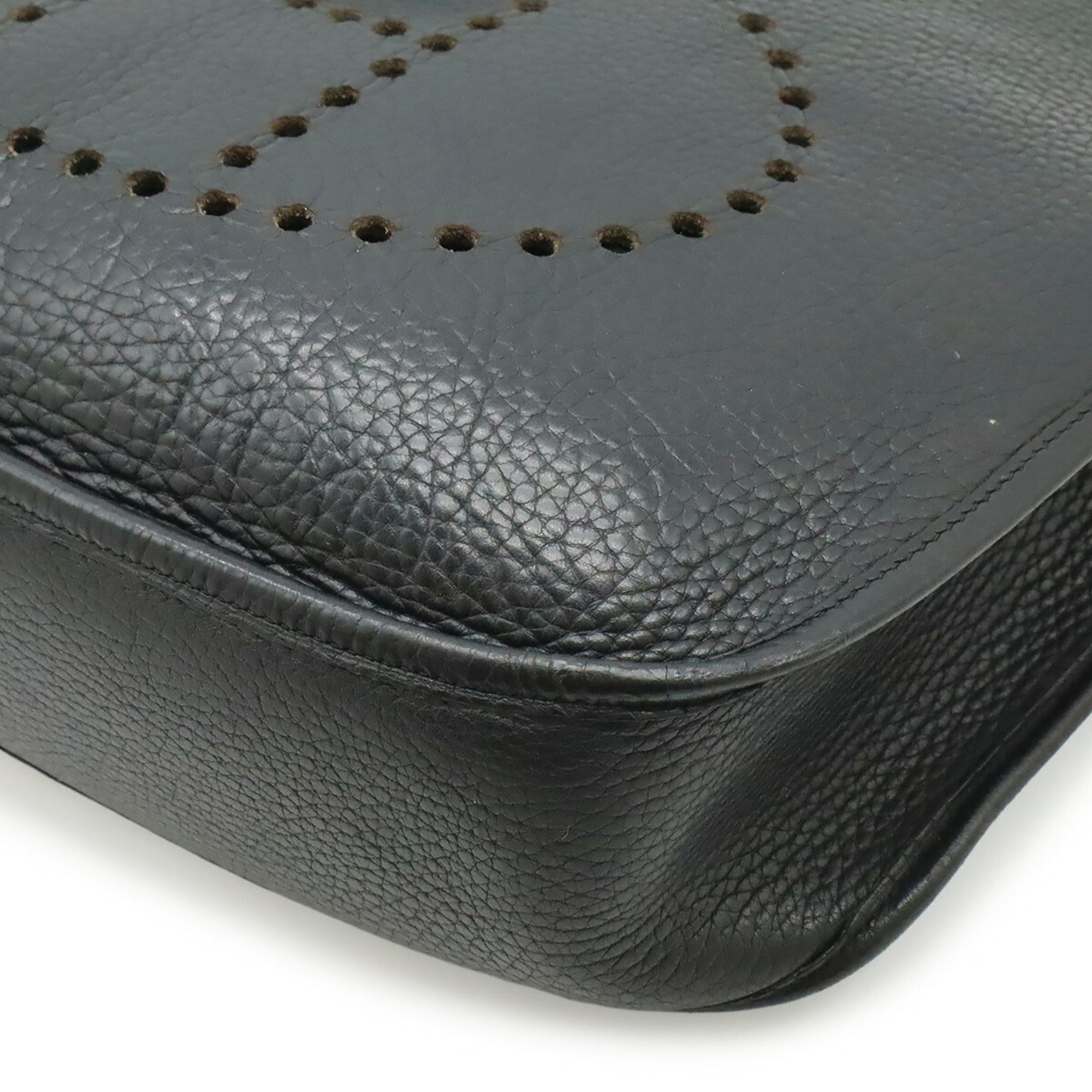 Hermes Black Taurillon Clemence Leather Shoulder Bag (Pre-Owned)