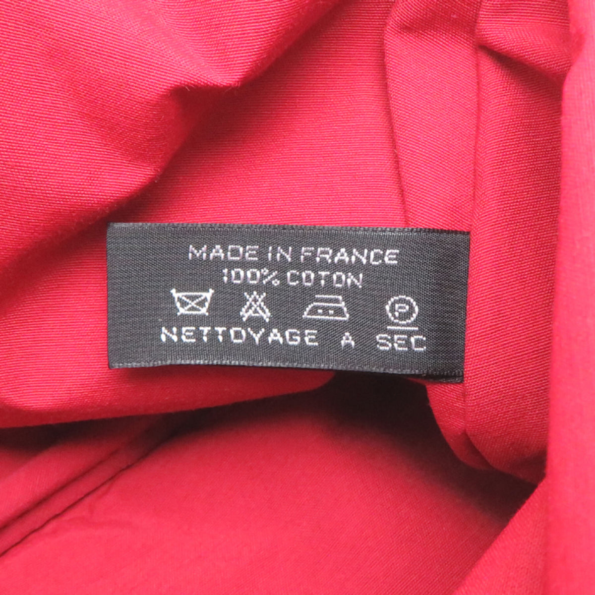 Hermes Red Color Canvas Pouch (Pre-Owned)
