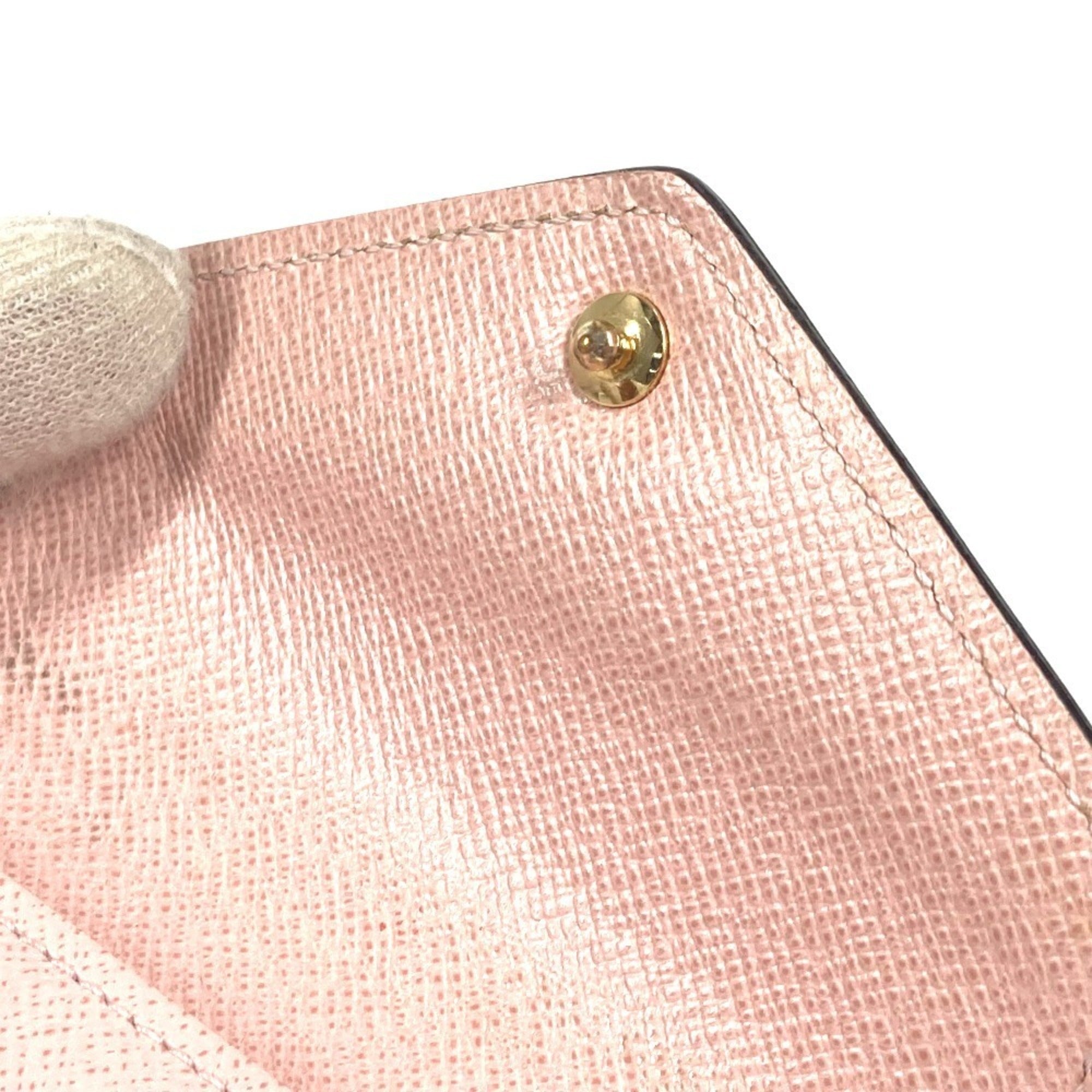 Louis Vuitton Monogram Brown Pink Rose Ballerine Monogram Wallet (Tri-Fold) (Pre-Owned)