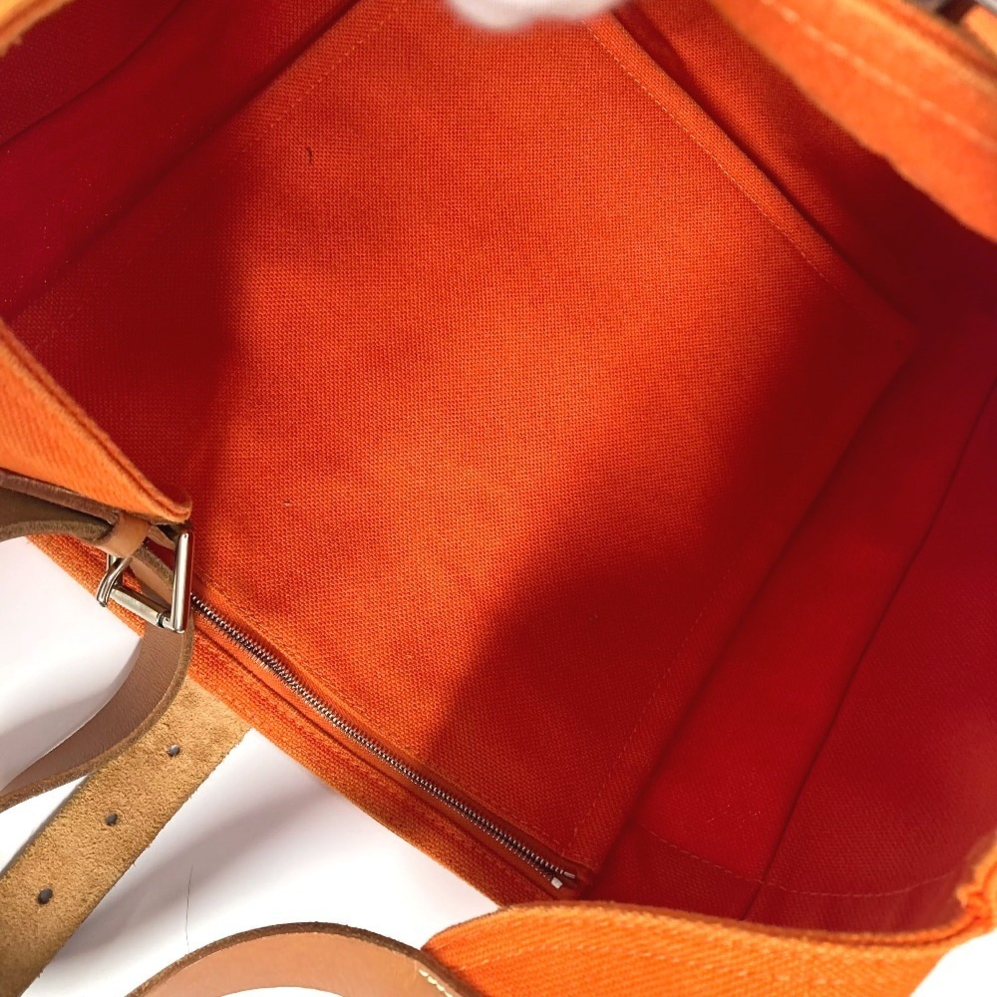 Hermes Marwari Orange Canvas Shoulder Bag (Pre-Owned)