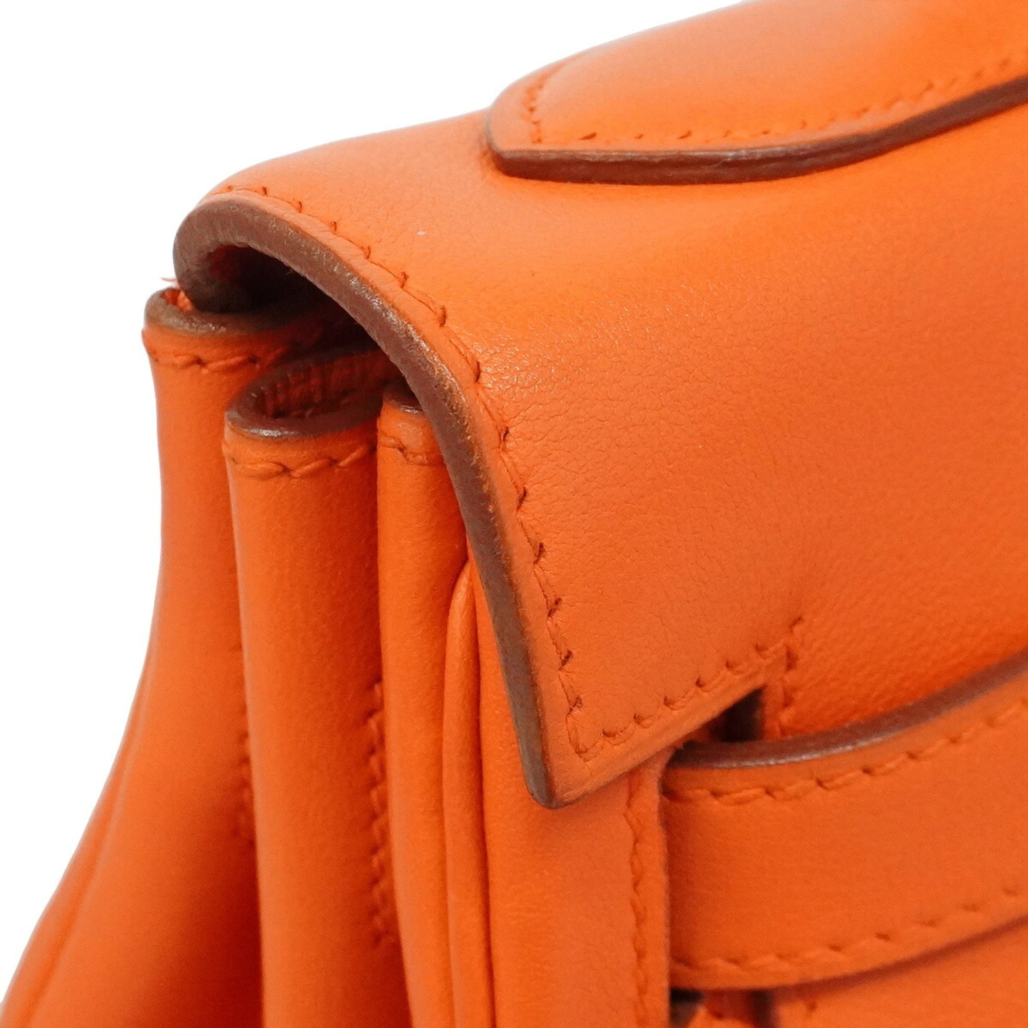 Hermes Orange Gulliver Leather Handbag (Pre-Owned)