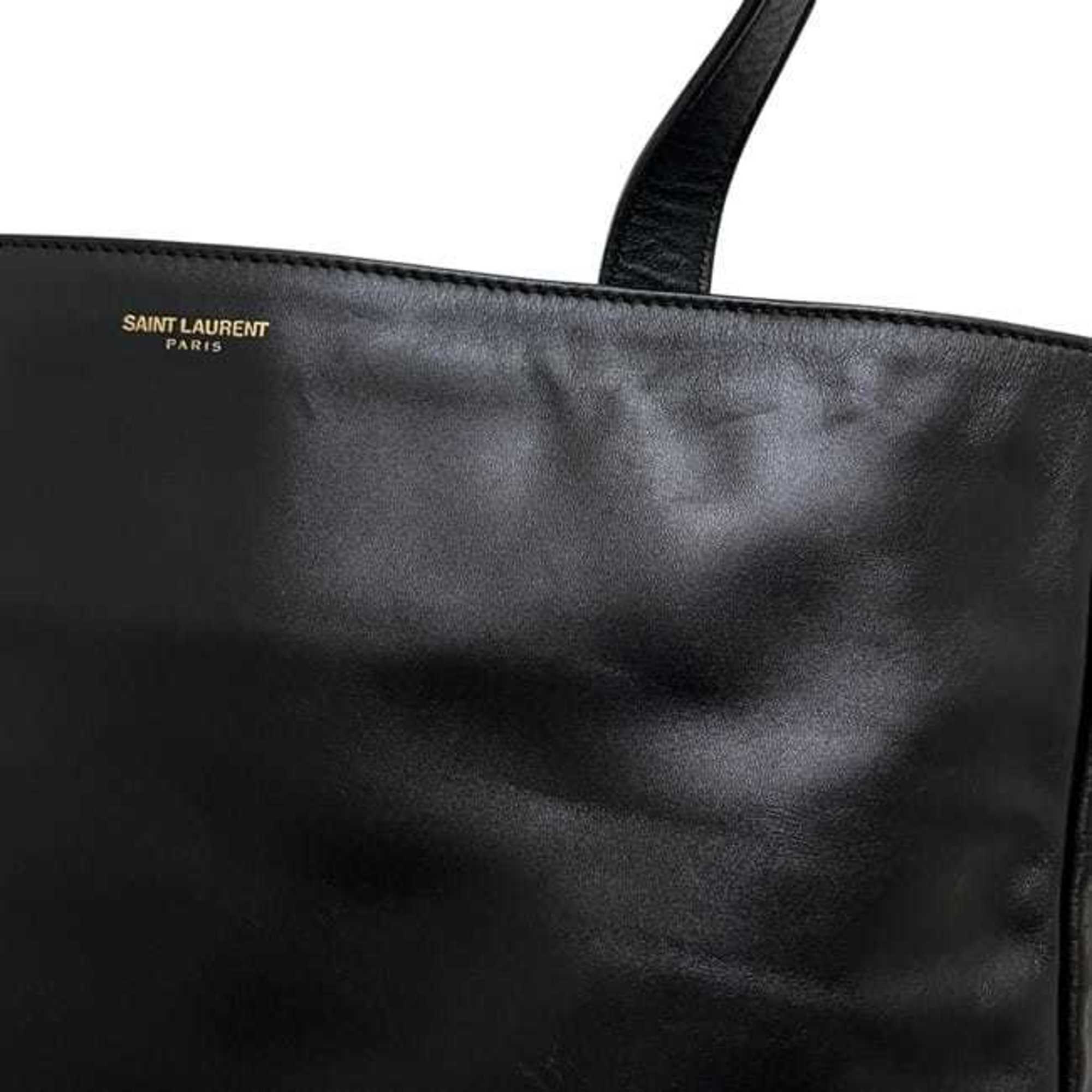 Saint Laurent Black Leather Tote Bag (Pre-Owned)
