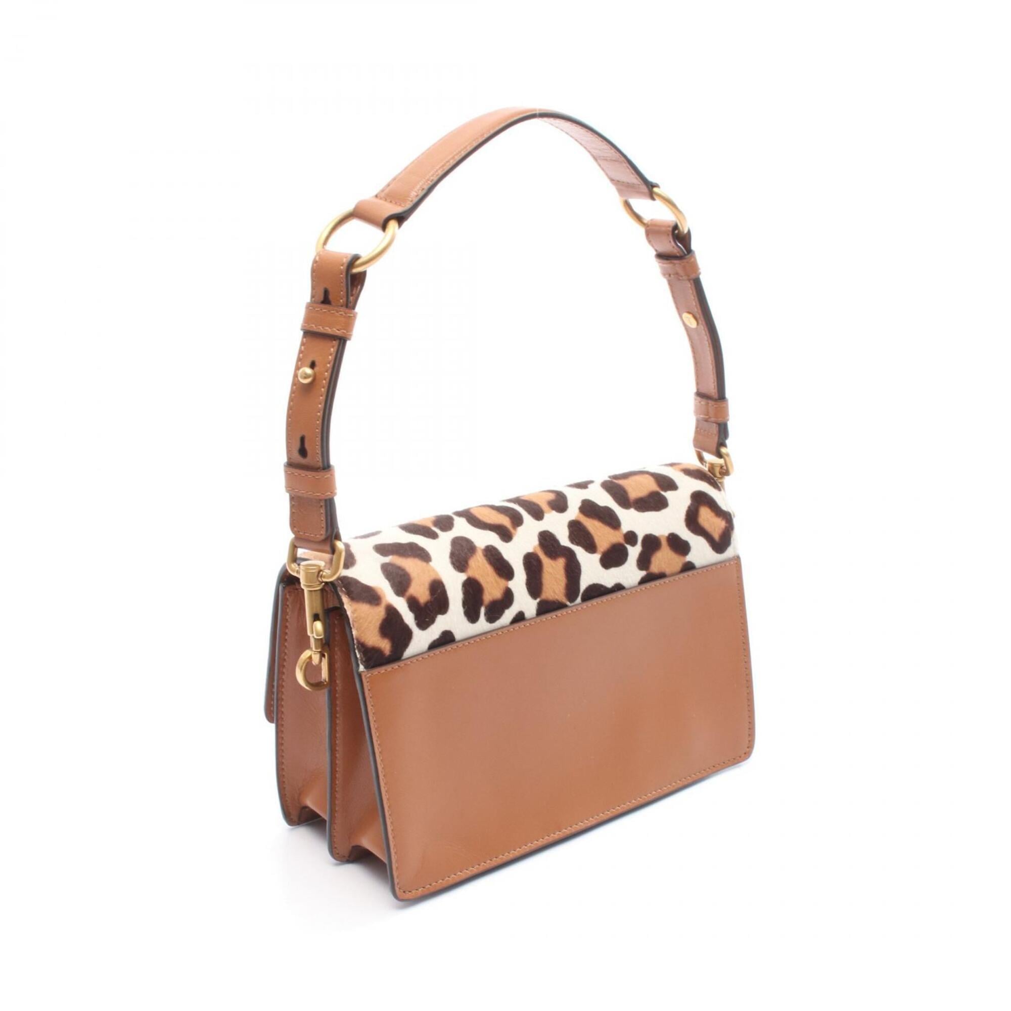 Tod's Brown Leather Handbag Shoulder Bag (Pre-Owned)