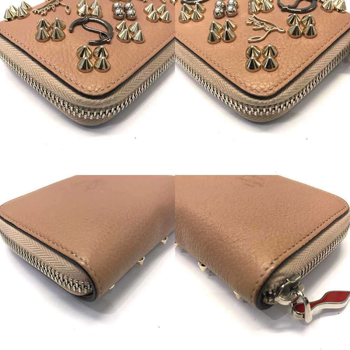 Christian Louboutin Pink Leather Coin Purse/Coin Case (Pre-Owned)