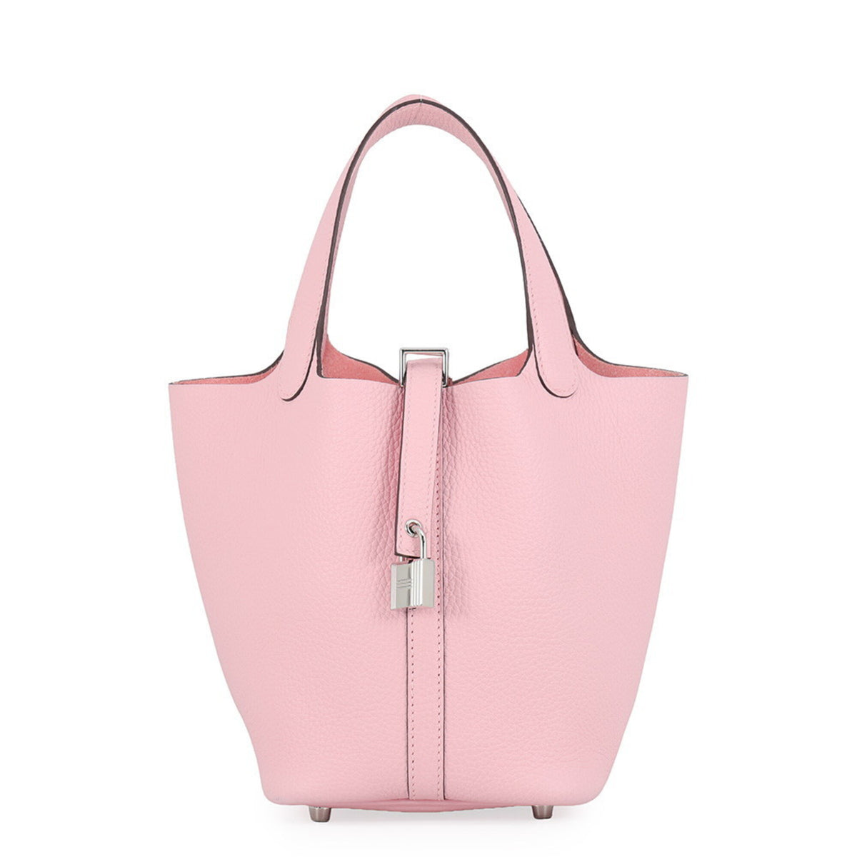 Hermes Rose Sakura Taurillon Clemence Leather Handbag (Pre-Owned)