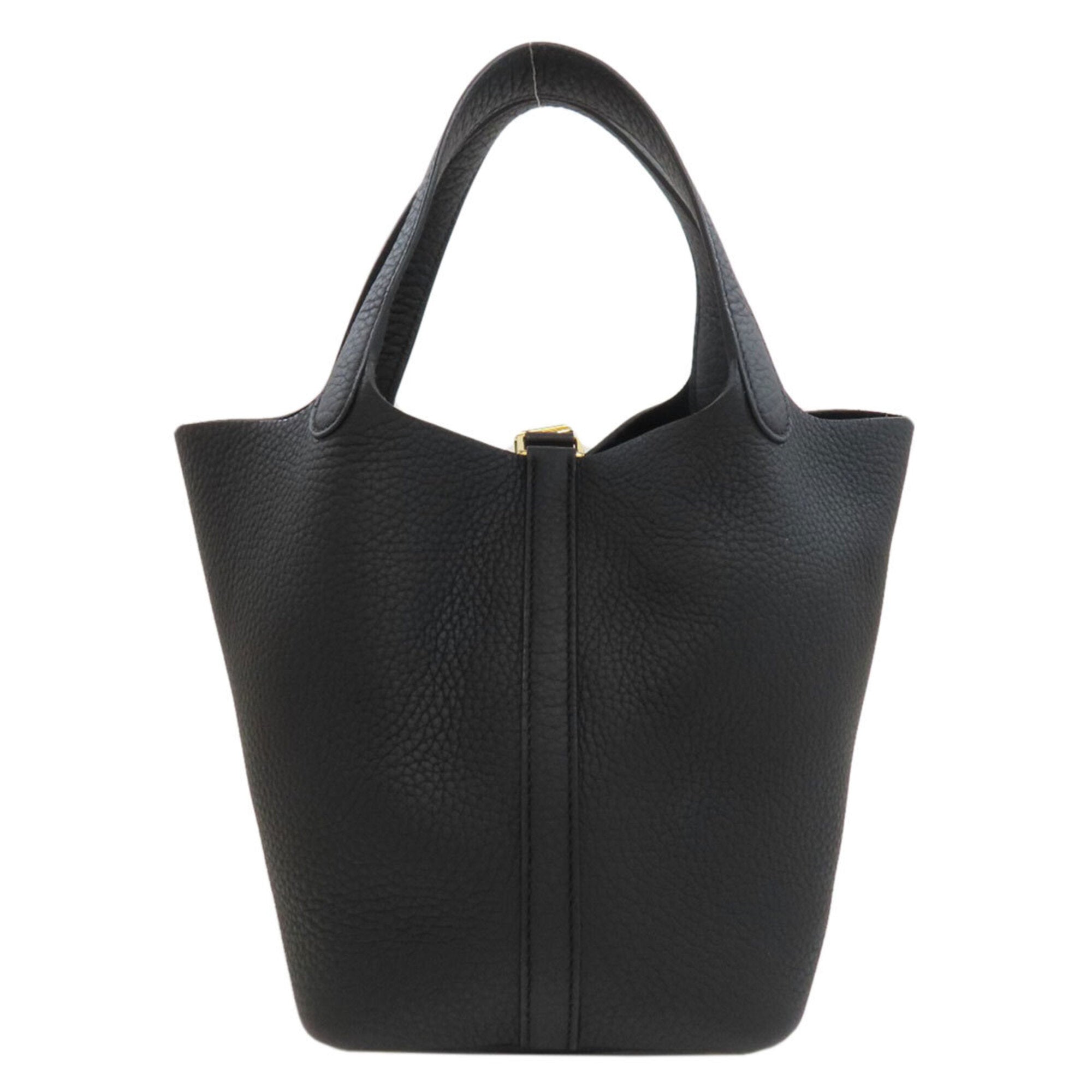 Hermes Picotin Black Taurillon Clemence Leather Handbag (Pre-Owned)