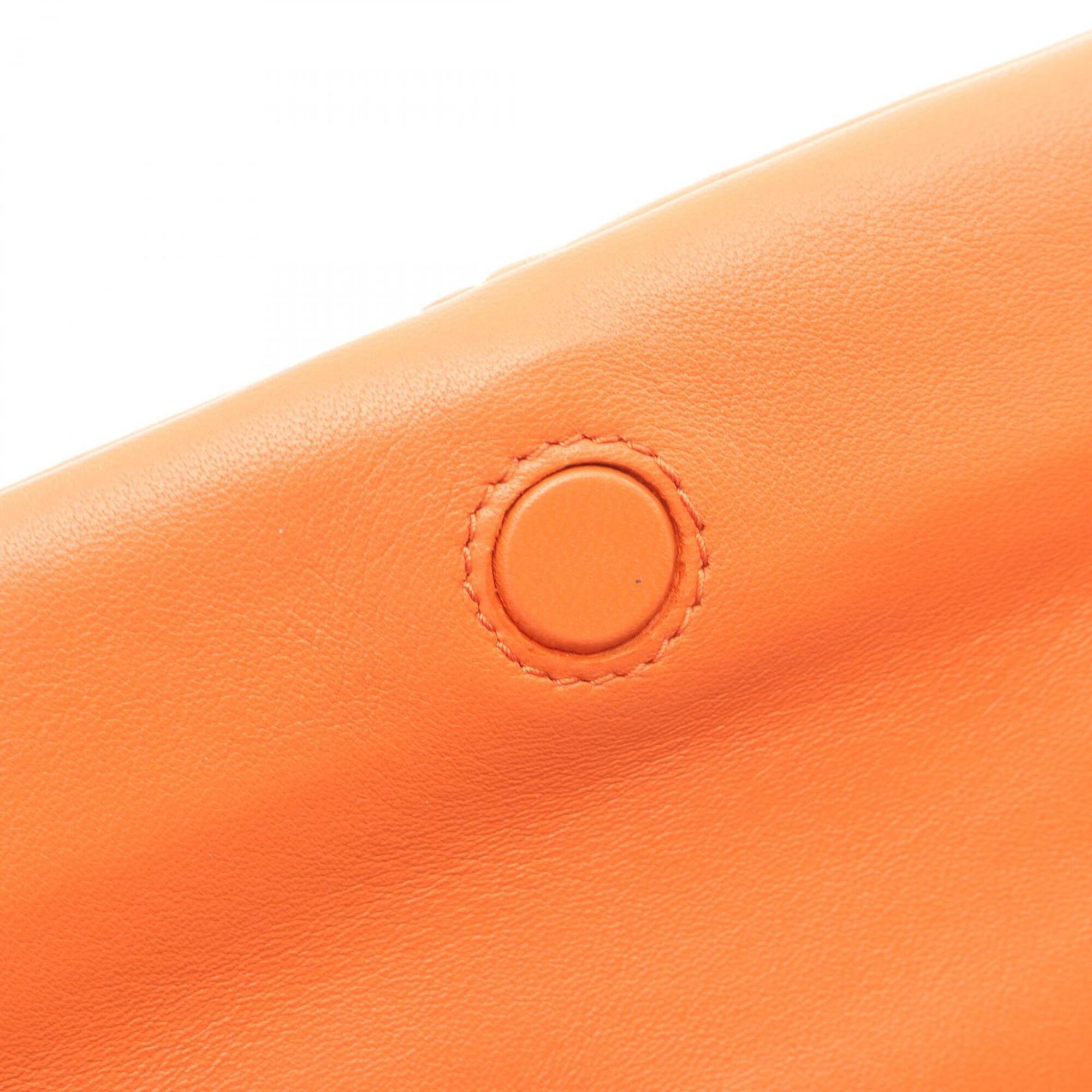 Prada Orange Leather Handbag Shoulder Bag (Pre-Owned)