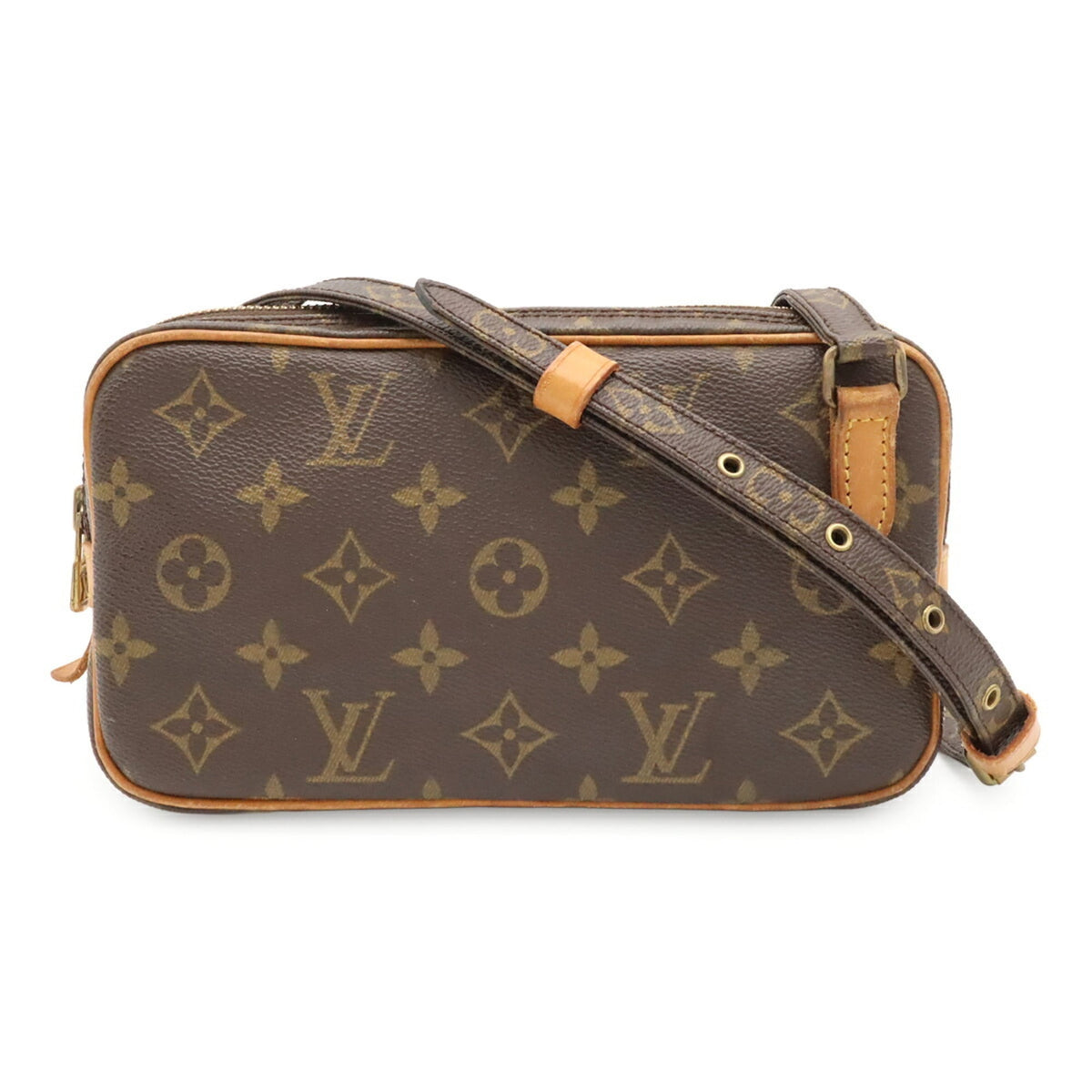 Louis Vuitton Brown Monogram Canvas Pochette Shoulder Bag (Pre-Owned)