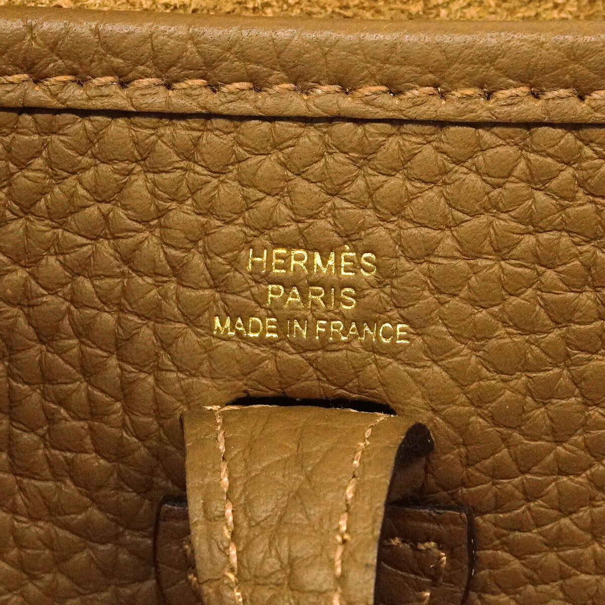 Hermes Alezan Taurillon Clemence Leather Shoulder Bag (Pre-Owned)
