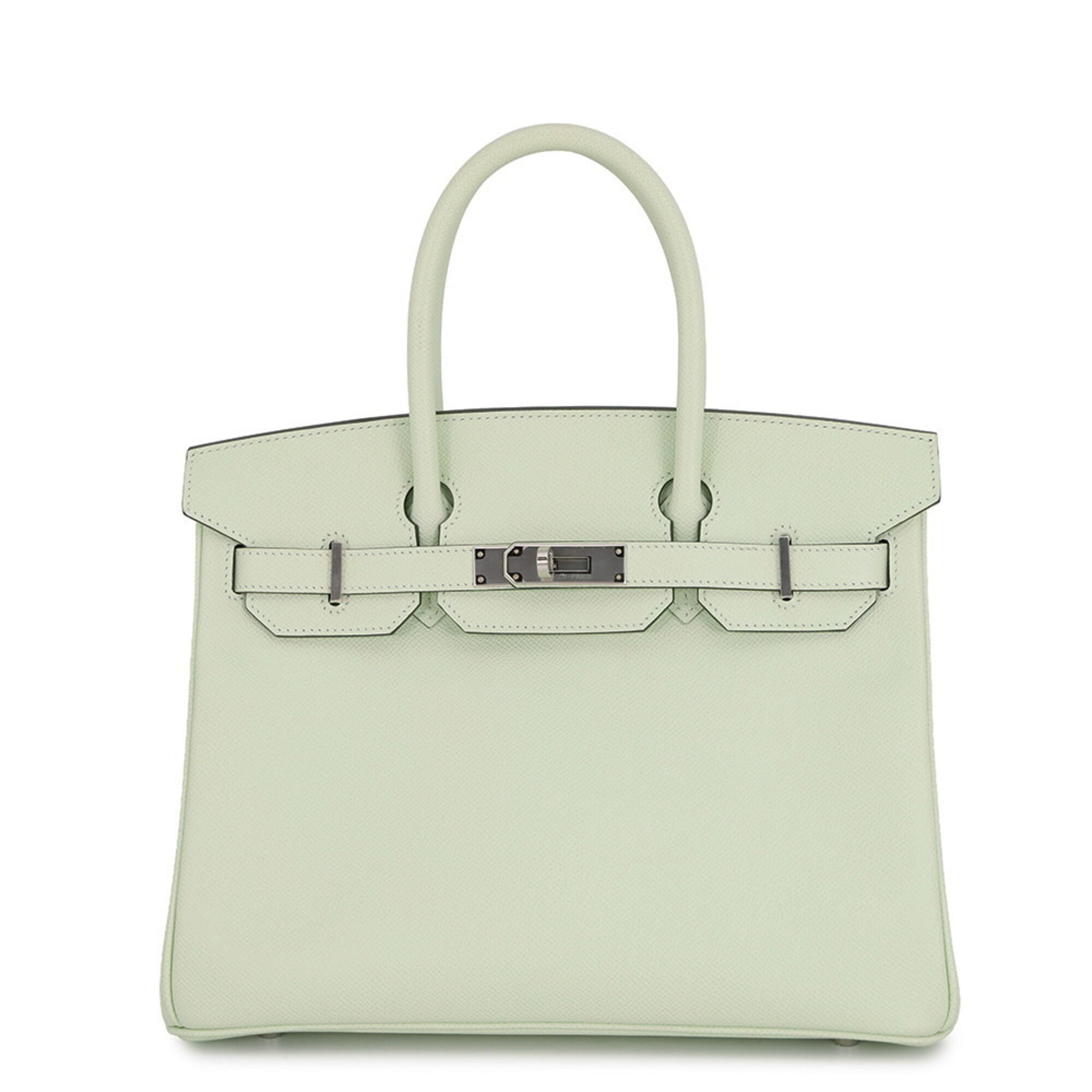 Hermes Silver Epsom Leather Handbag (Pre-Owned)